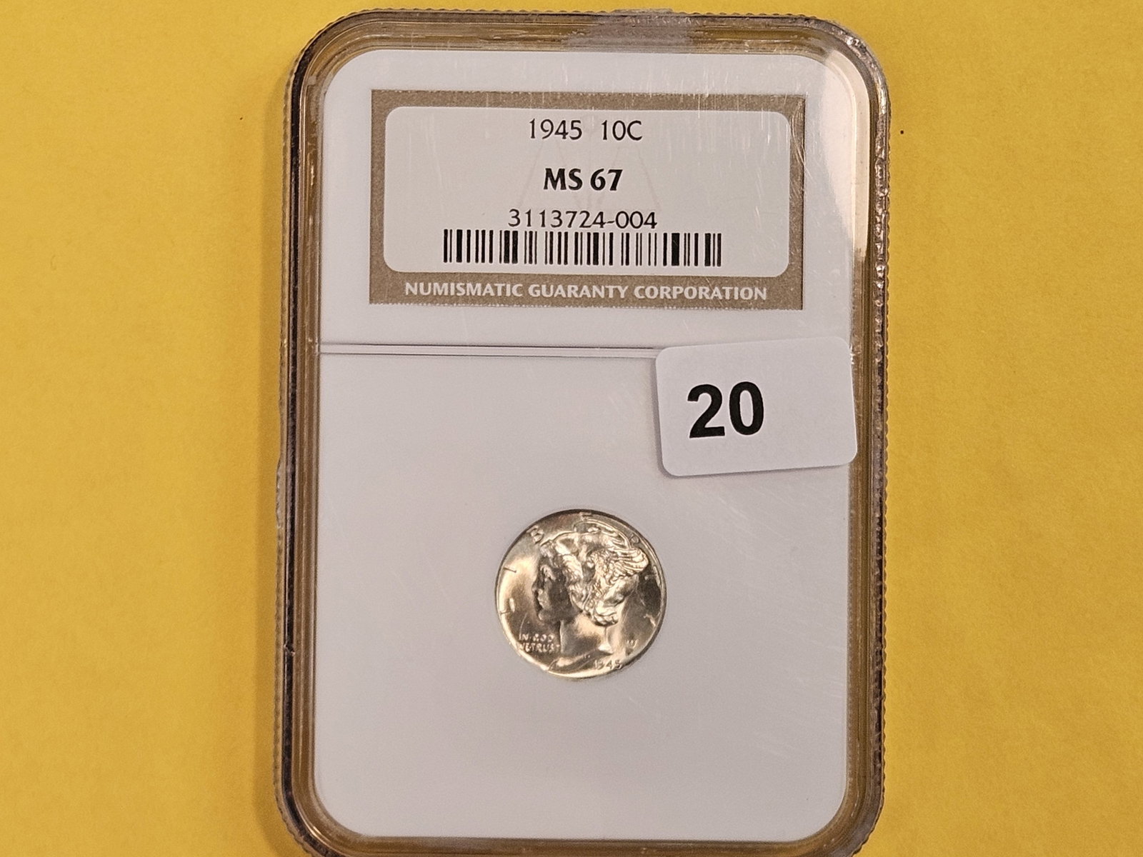 SUPERB GEM! NGC 1945 Mercury Dime in Mint State 67 - 2