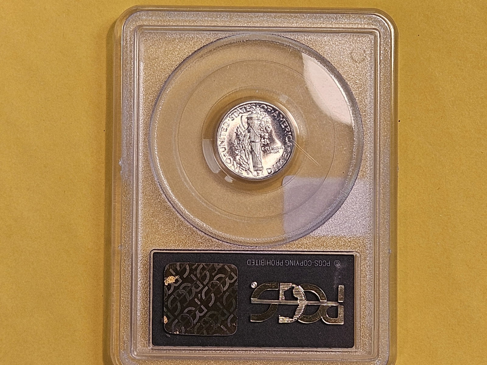 GEM! PCGS OGH! 1943-D Mercury Dime in Mint State 66 FB - 3