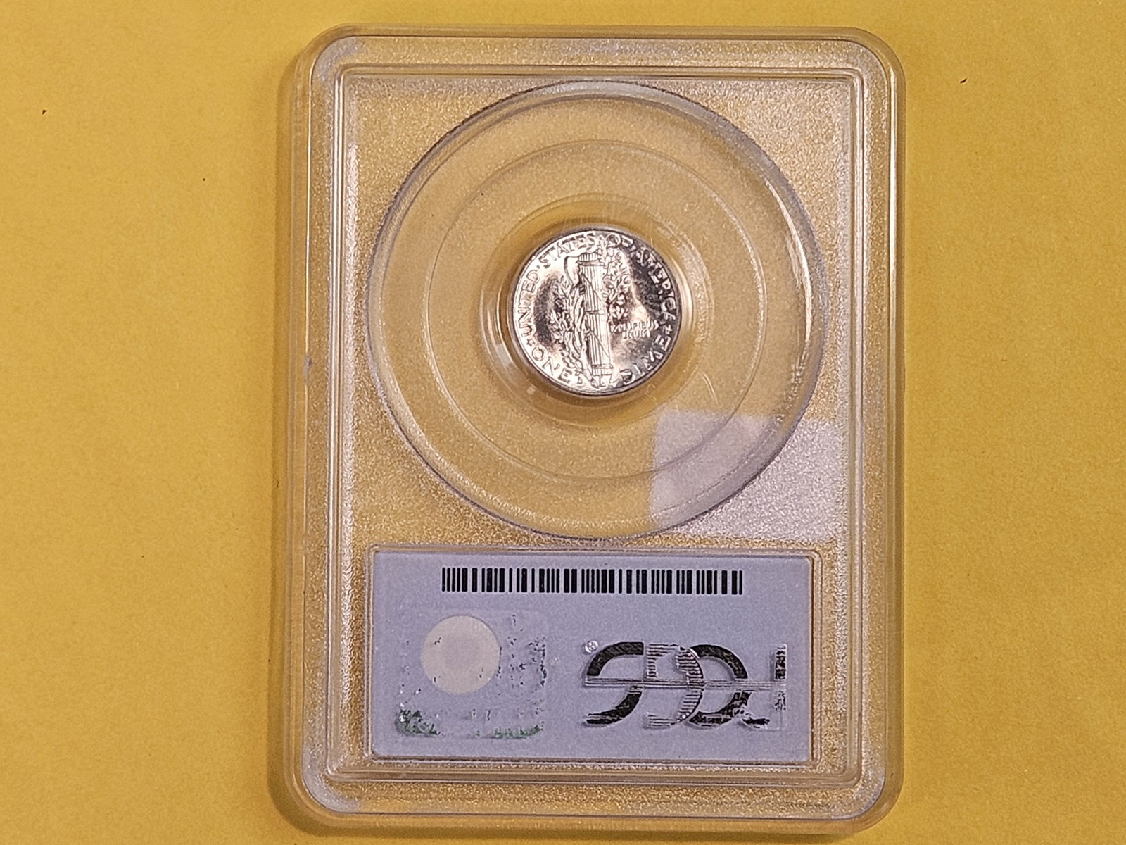 GEM! PCGS 1944-D Mercury Dime in Mint State 65 FB - 3
