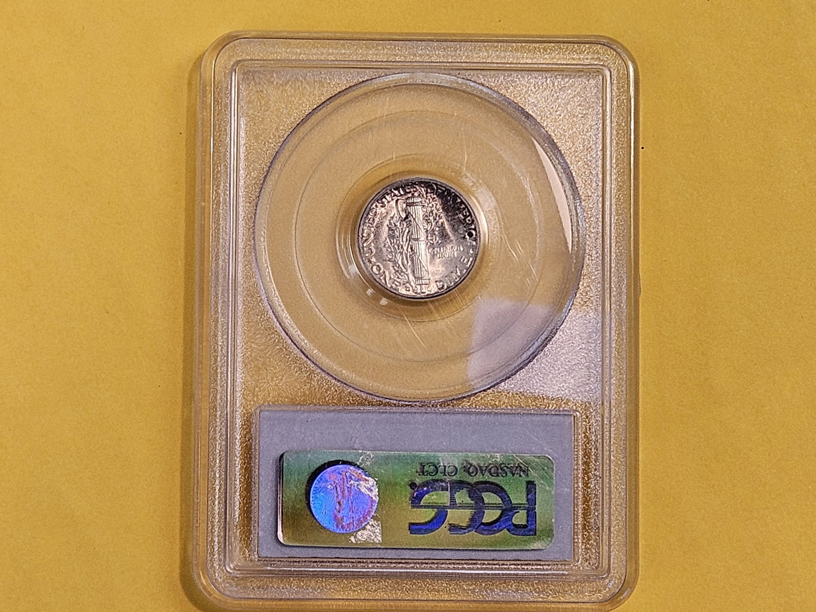 GEM! PCGS 1945-D Mercury Dime in Mint State 65 FB - 3