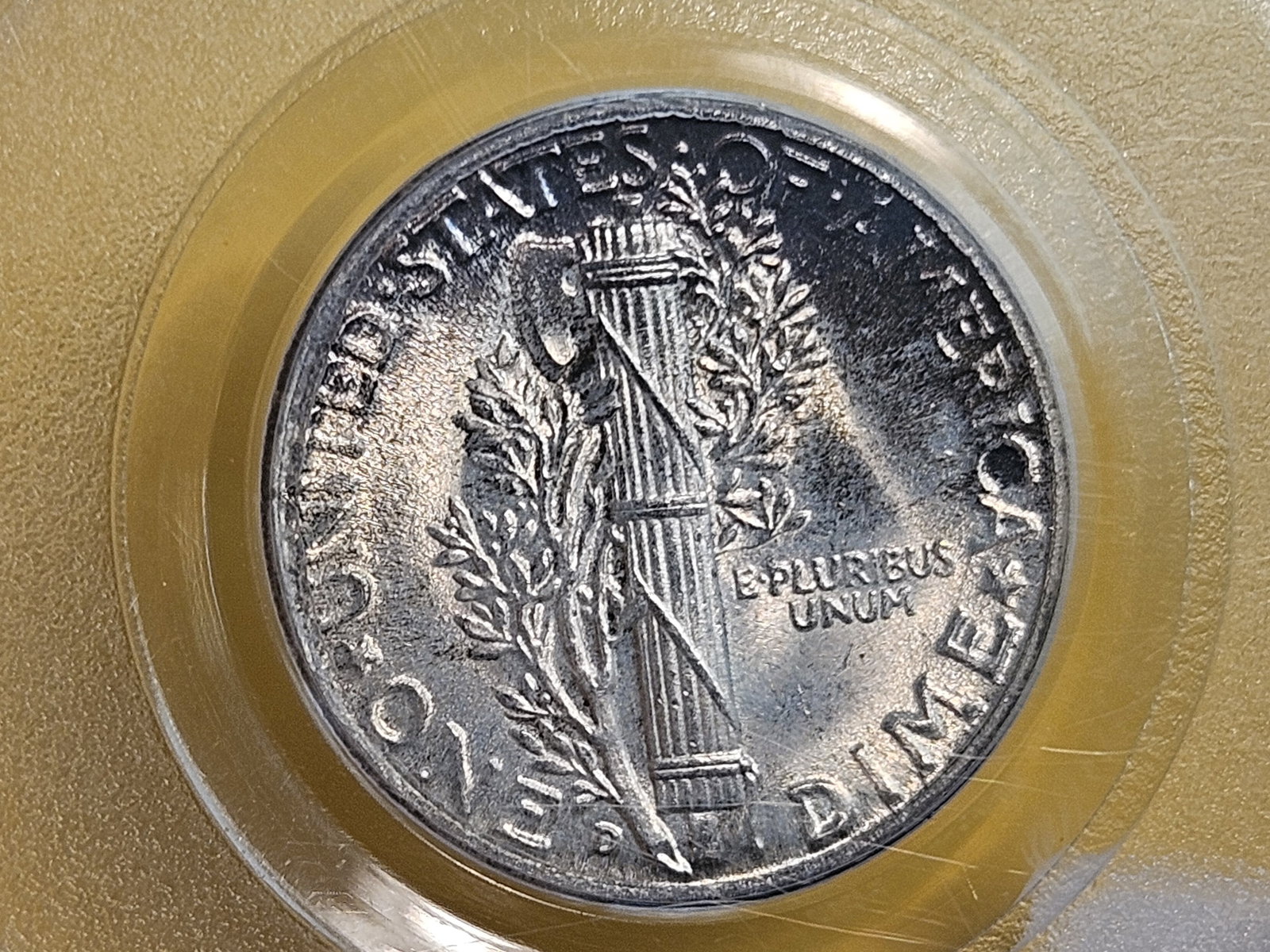 GEM! PCGS 1945-D Mercury Dime in Mint State 65 FB - 4