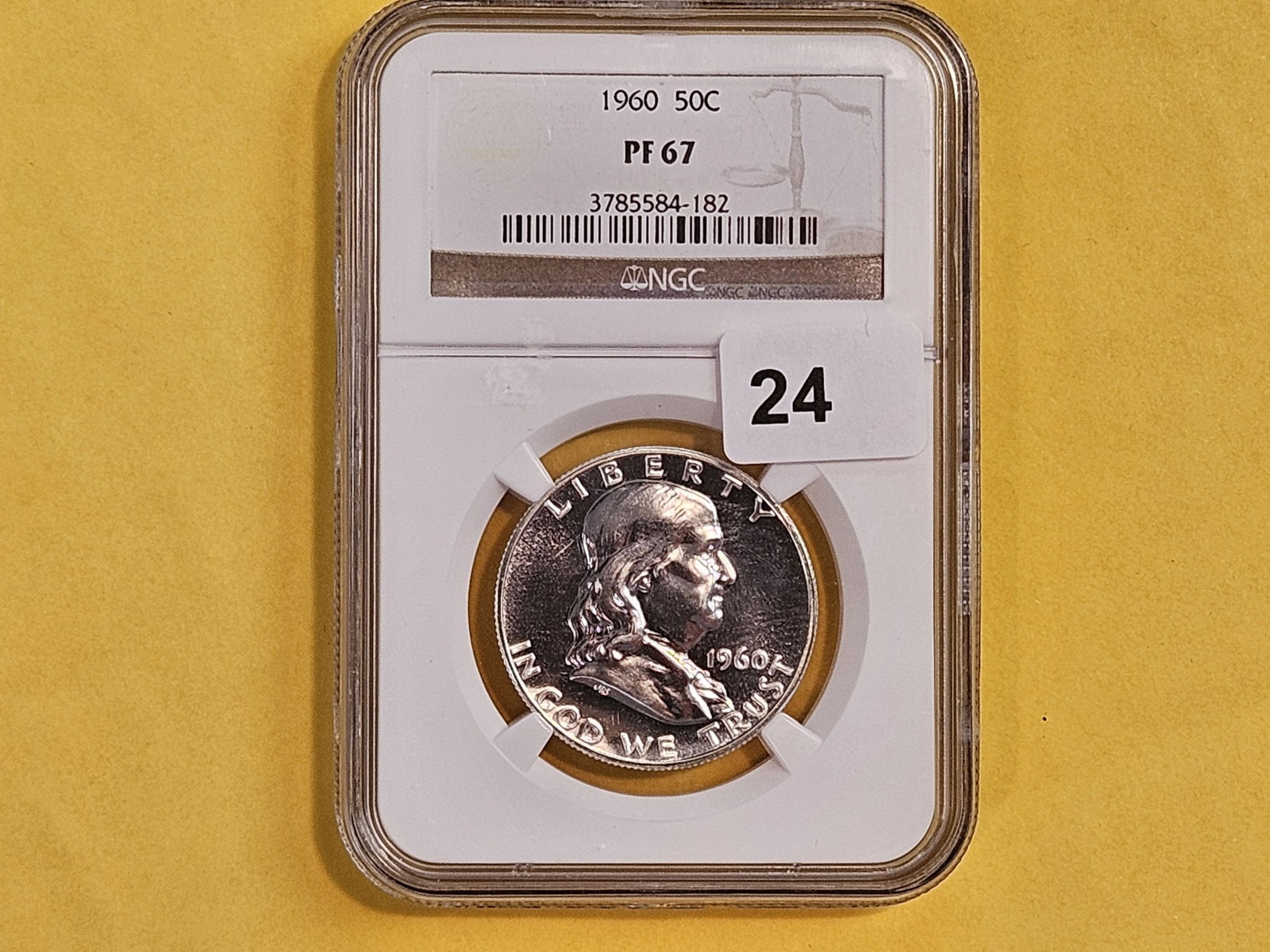 Superb GEM! NGC 1960 Franklin silver Half Dollar in Proof 67 - 2