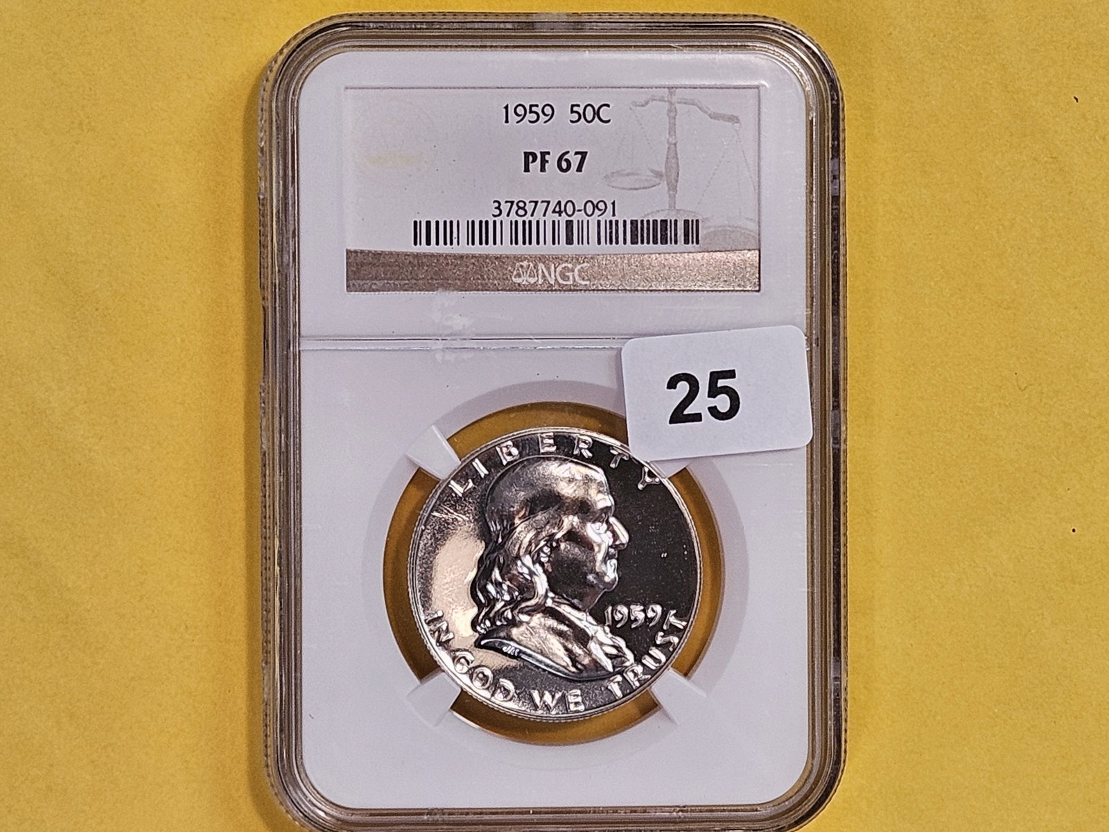 Superb GEM! NGC 1959 Franklin silver Half Dollar in Proof 67 - 2