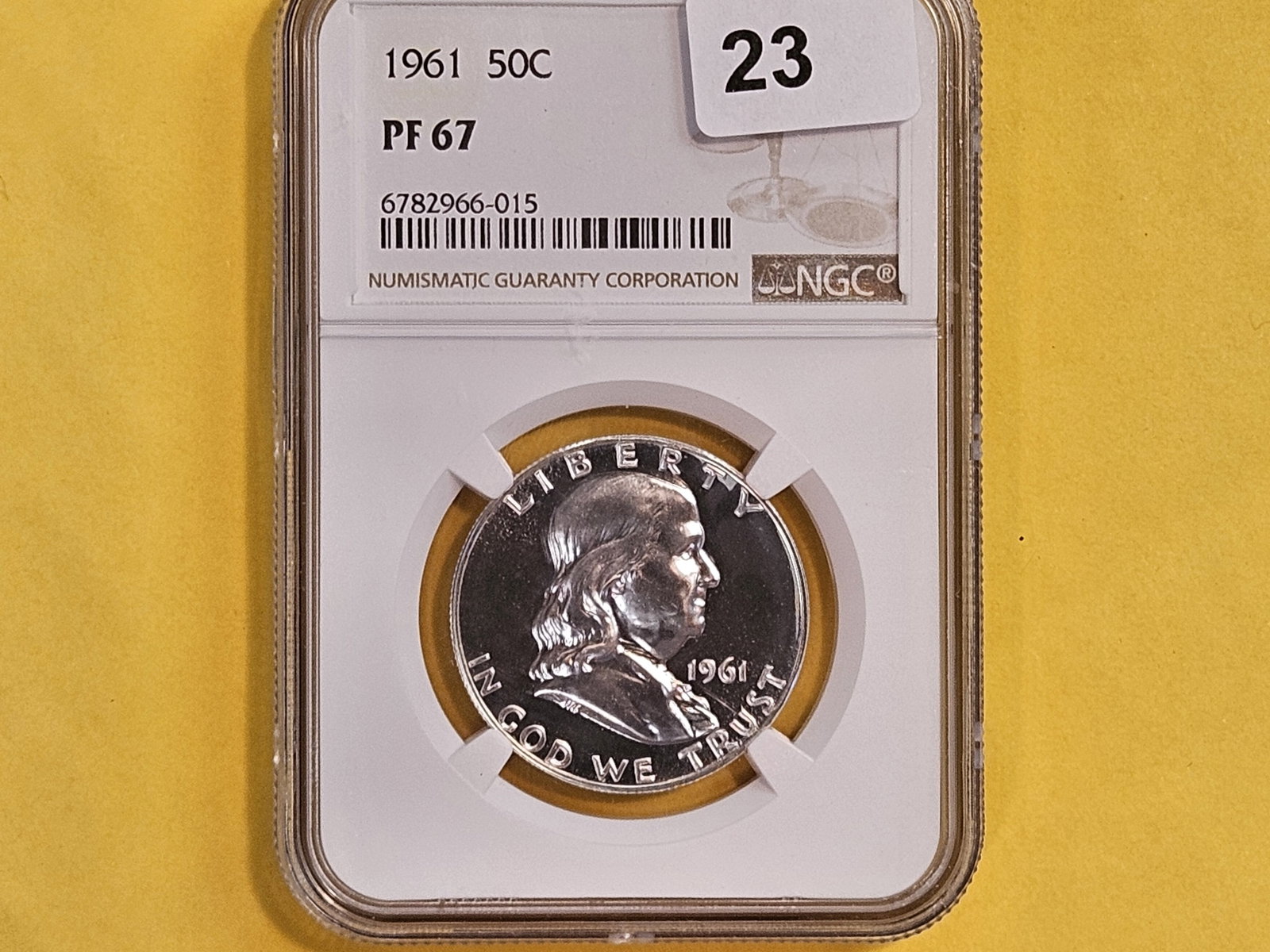 Superb GEM! NGC 1961 Franklin silver Half Dollar in Proof 67 - 2