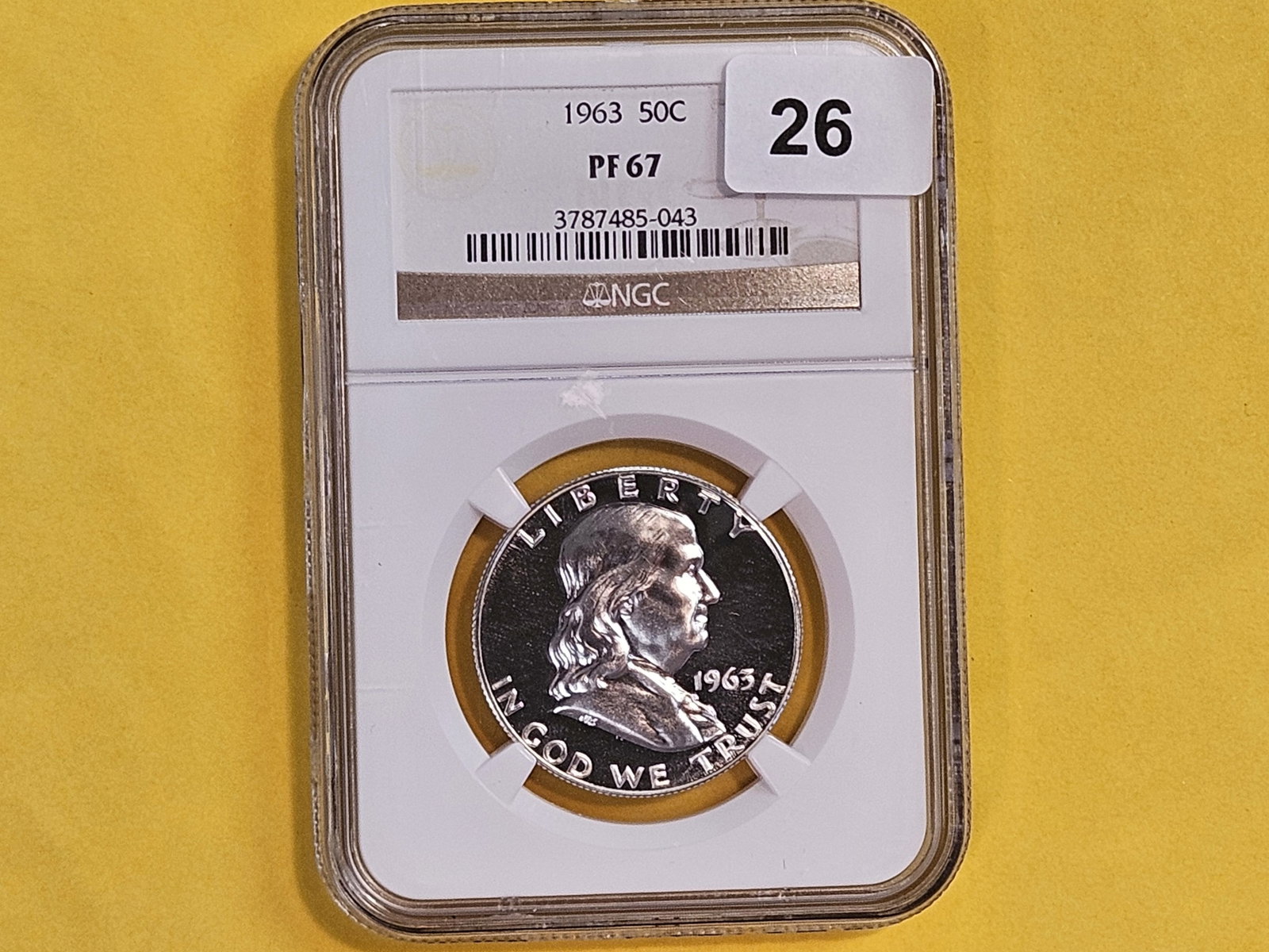 Superb GEM! NGC 1963 Franklin silver Half Dollar in Proof 67 - 2