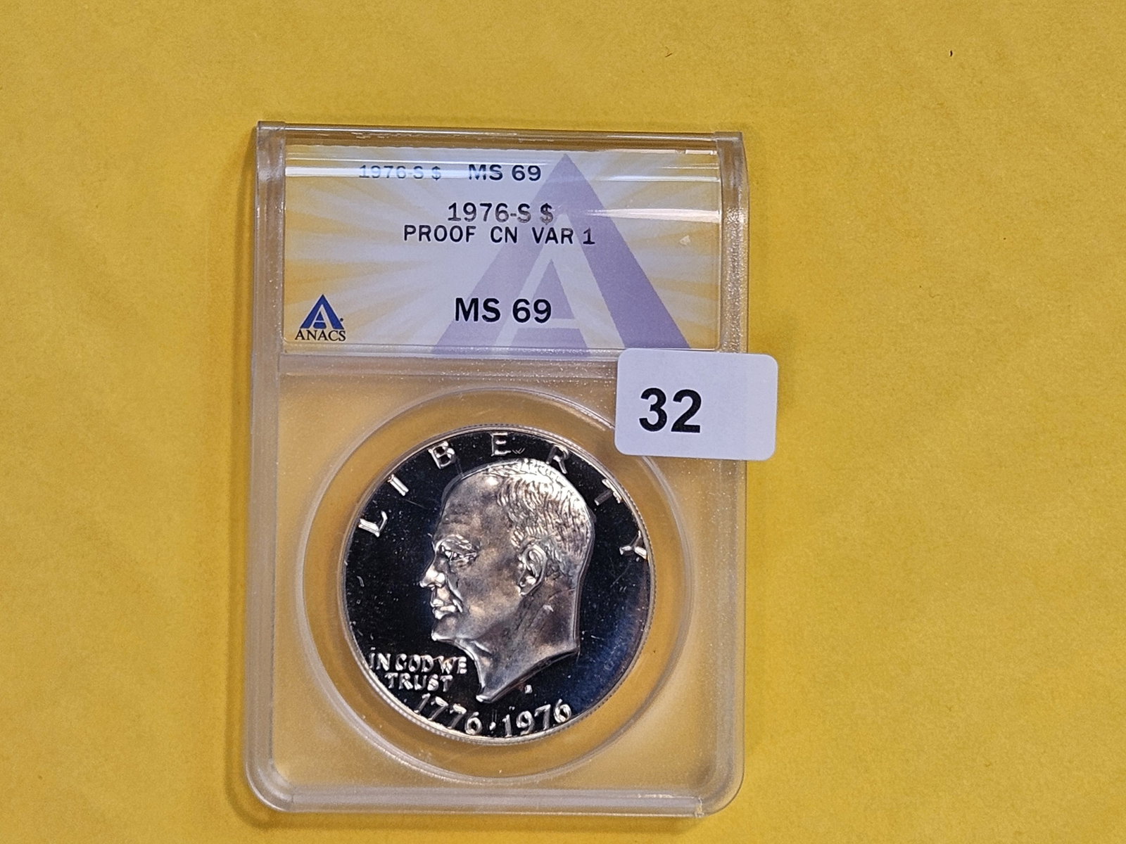 ANACS 1976-S Eisenhower Dollar in an interesting grade - 2