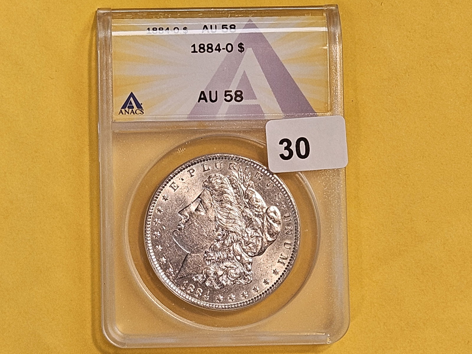 ANACS 1884-O Morgan Silver Dollar in About Uncirculated - 58 - 2