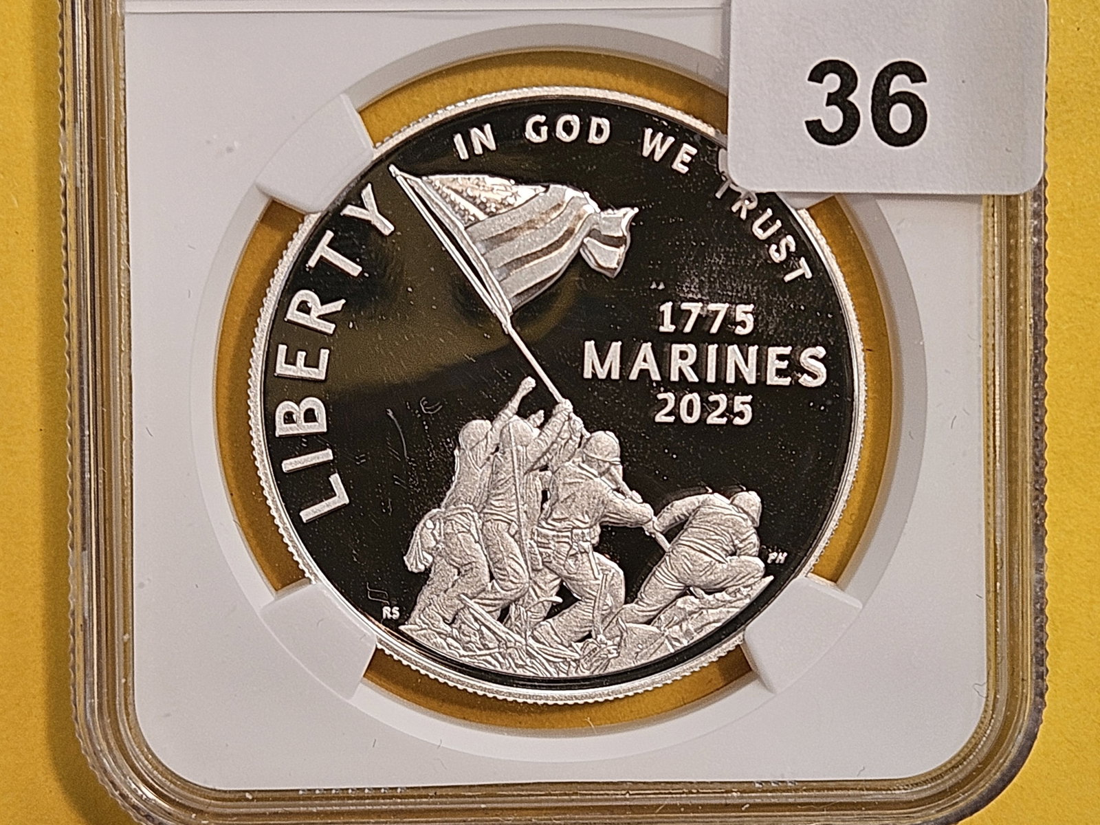 PERFECT! NGC 2025-P US Marine Corp Commemorative Silver Dollar in Proof 70 Ultra Cameo: Perfect Grade! 250th Anniversary