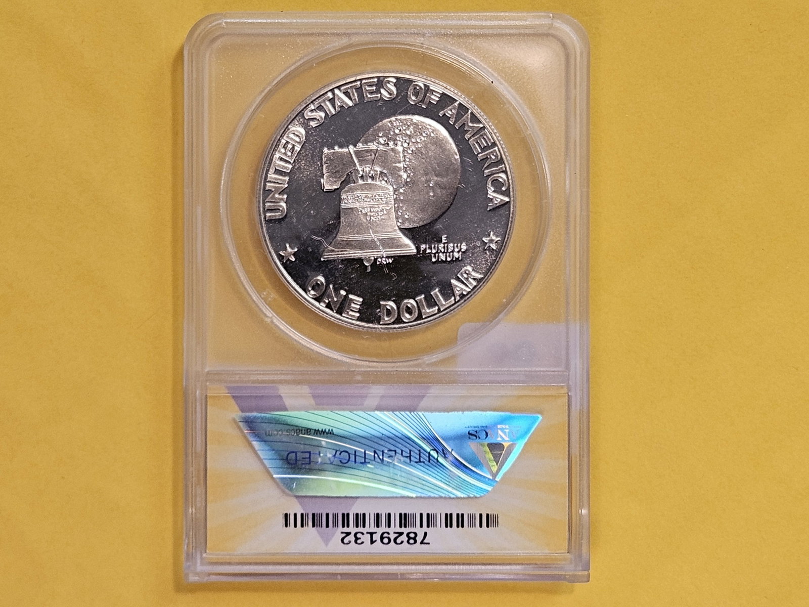 ANACS 1976-S SILVER Eisenhower Dollar in Proof 66 Deep Cameo - 3