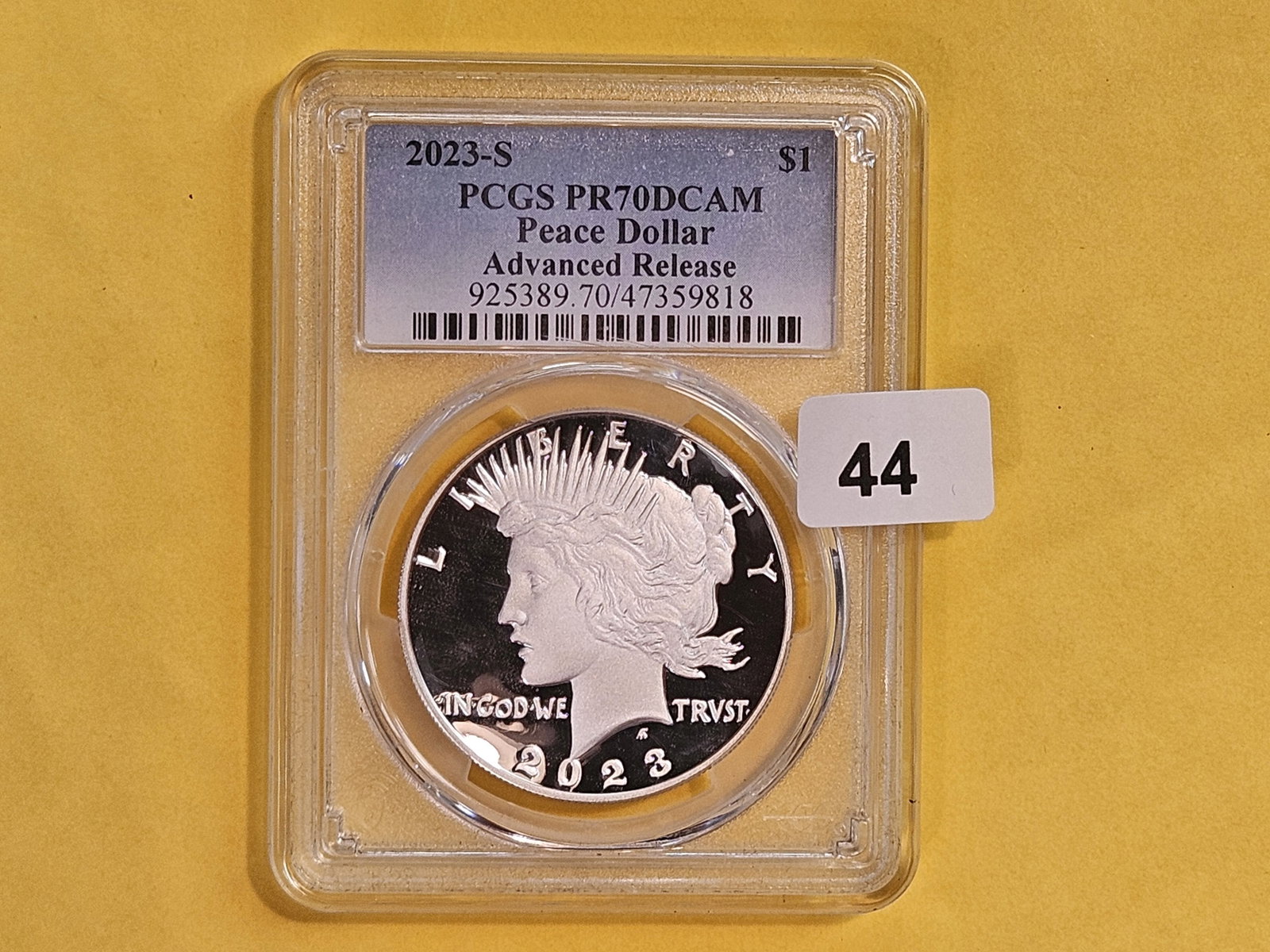 PERFECT! PCGS 2023-S Peace Silver Dollar in Proof 70 Deep Cameo - 2