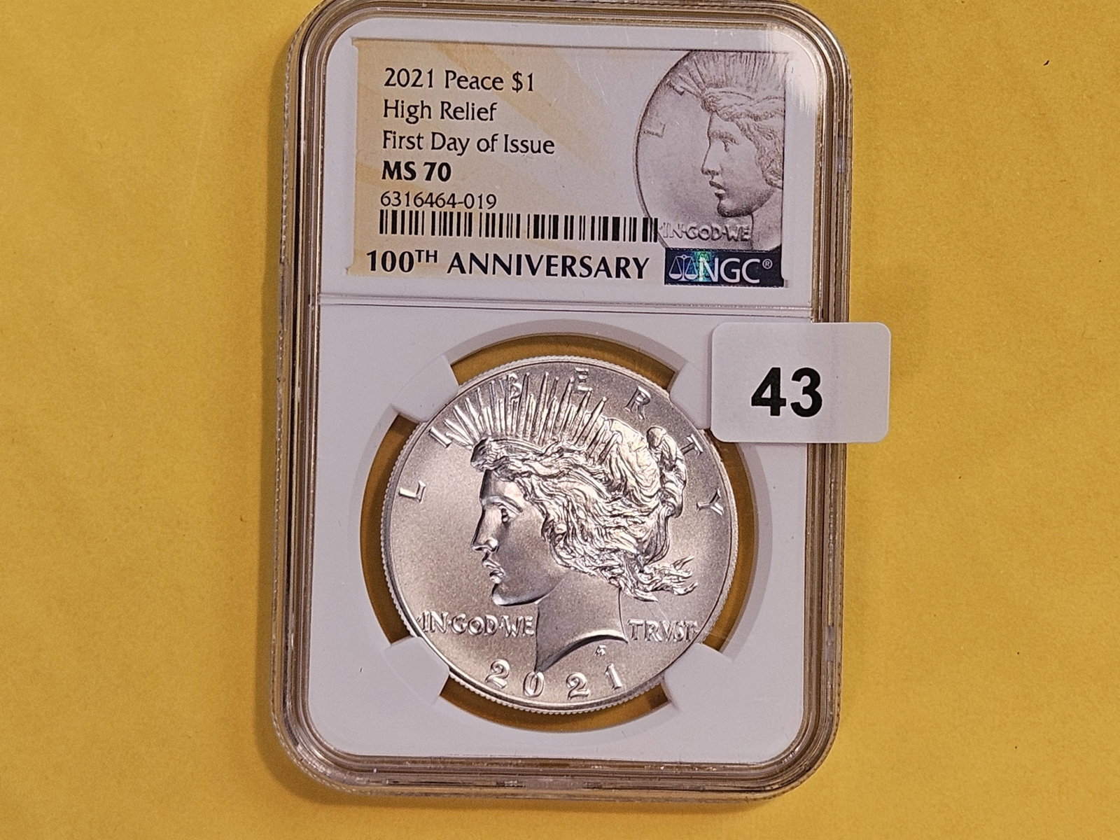 PERFECT! NGC 2021 Peace Silver Dollar in Mint State 70 - 2