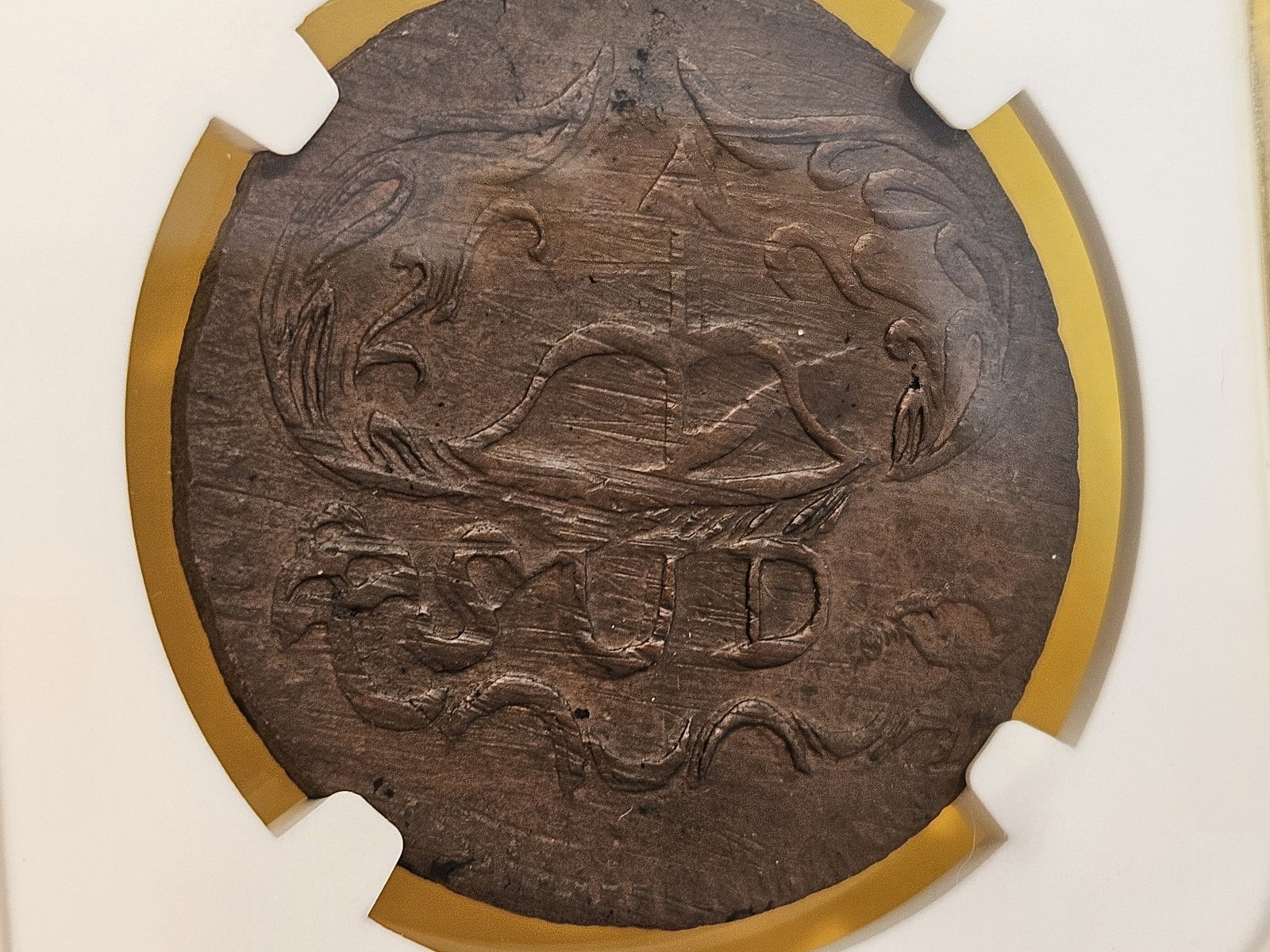 * NGC 1813 Mexico 8 reals OAXACA/SUD in About Uncirculated 55 Brown - 8