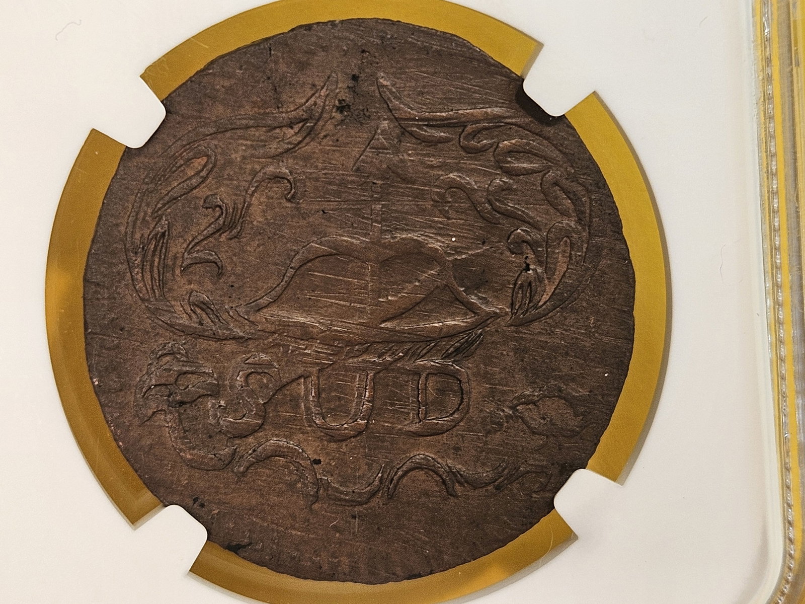 * NGC 1813 Mexico 8 reals OAXACA/SUD in About Uncirculated 55 Brown - 9