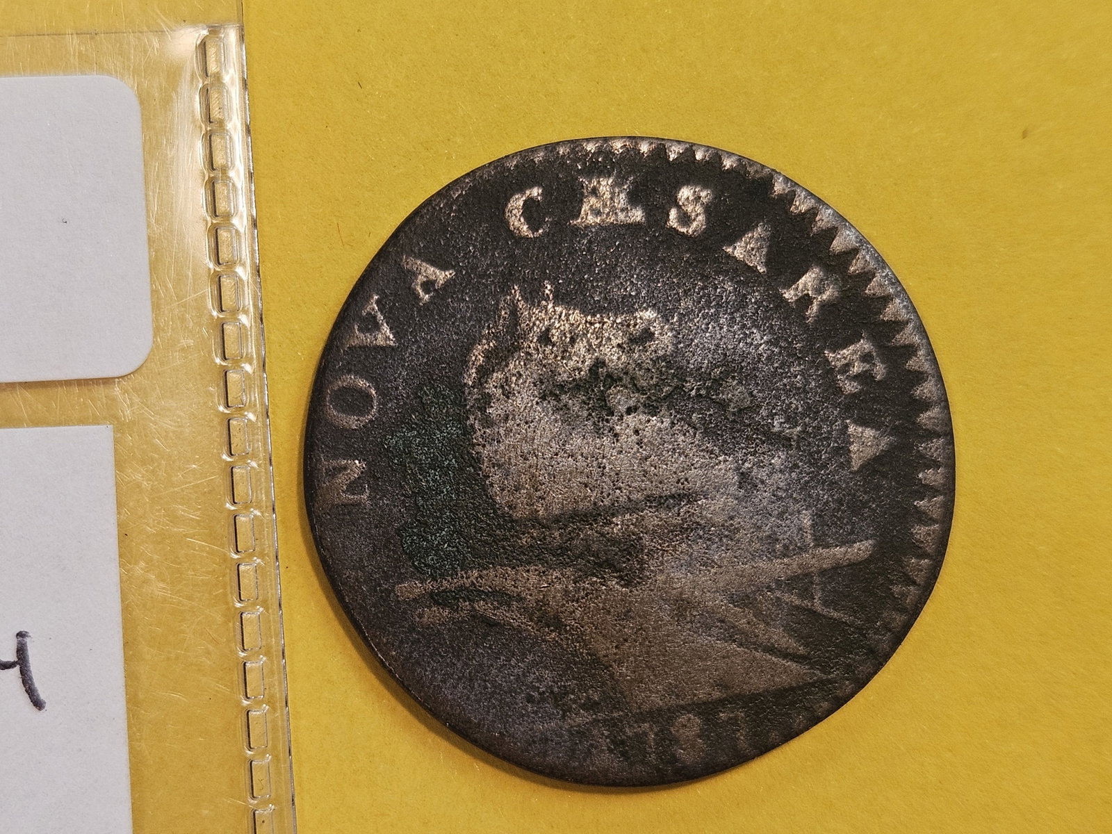 * RARE COLONIAL * 1787 New Jersey Nova Cesarea Horsehead in Very Good plus - 3