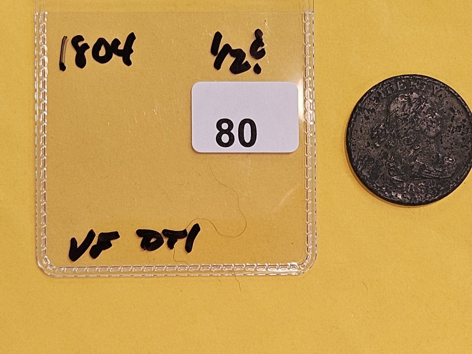 1804 Draped Bust Half cent in Very Fine plus - details - 2
