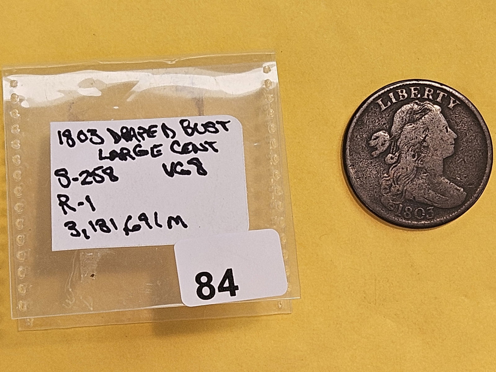 1803 Draped Bust Large Cent in Very Good plus - 2