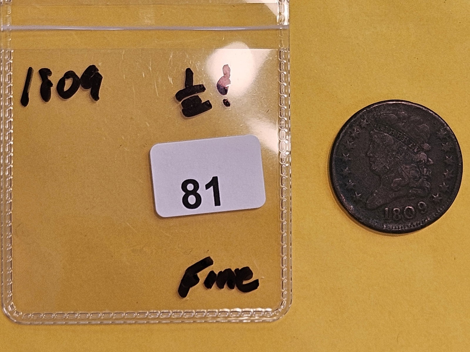 1809 Classic Head Half Cent in Fine Plus - details - 2