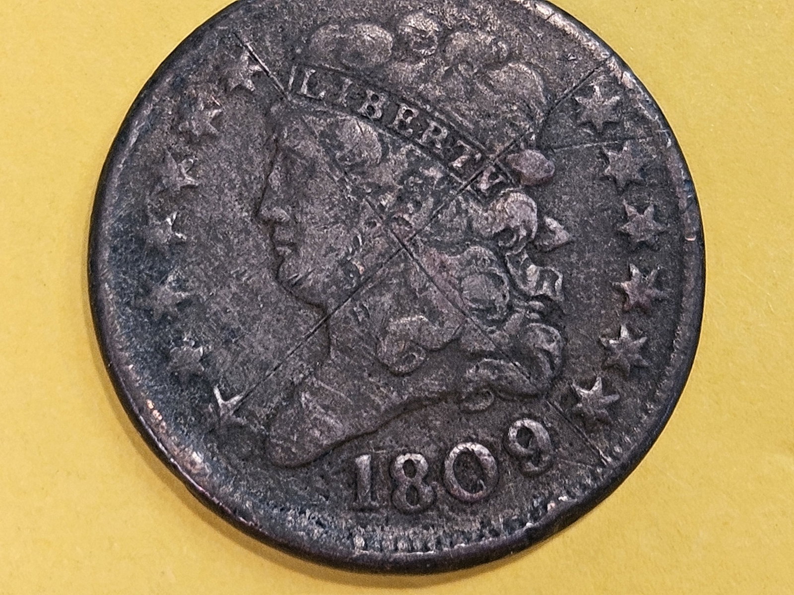 1809 Classic Head Half Cent in Fine Plus - details - 3