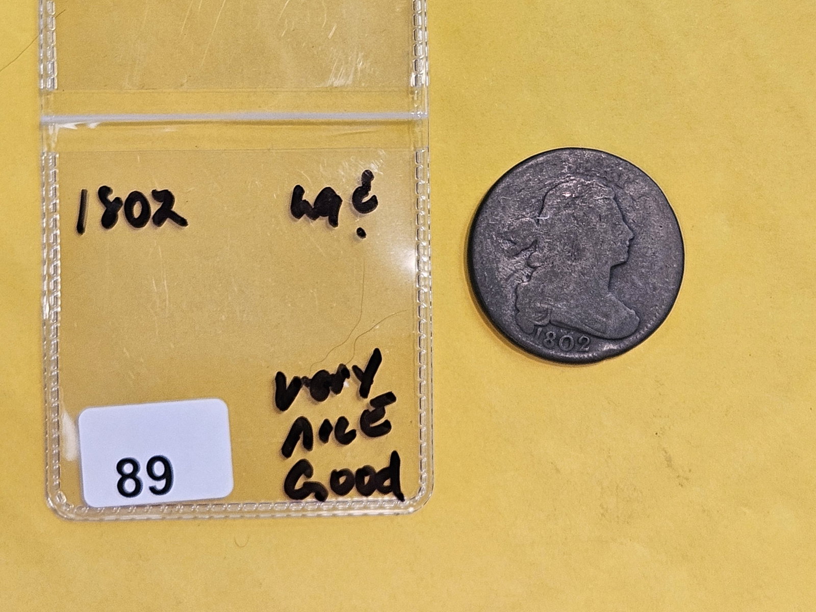 1802 Draped Bust Large Cent in Good plus - 2
