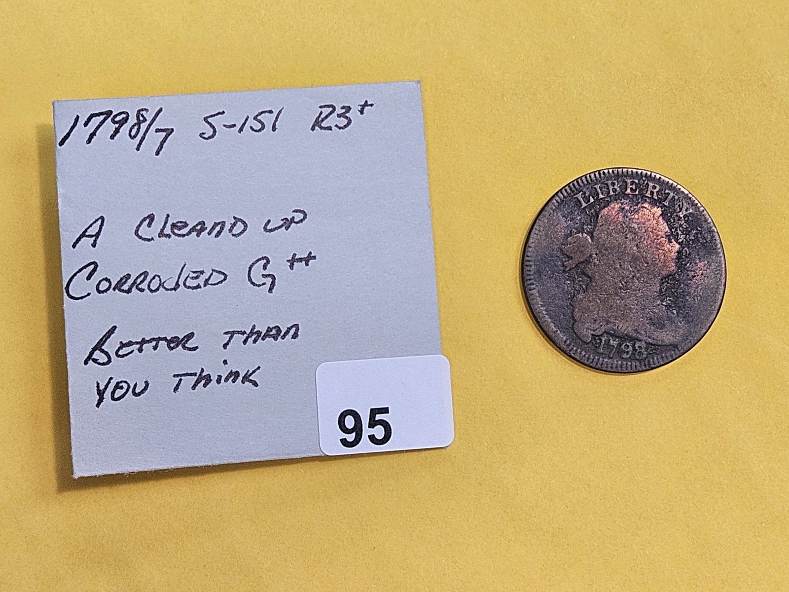 * Key Variety! 1798/7 Draped Bust Large Cent in Good plus - 2