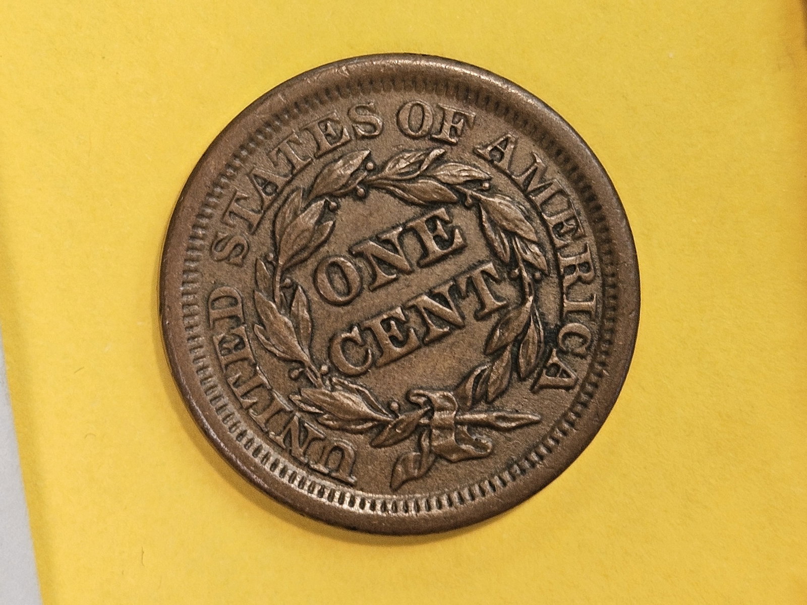 1854 Braided Hair large Cent in About Uncirculated - 58 - 7
