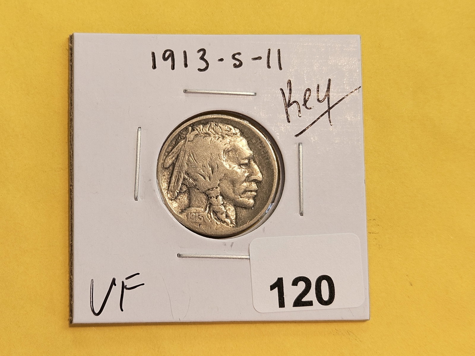 ** KEY DATE ** 1913-S Type 2 Buffalo Nickel in Very Fine - 2