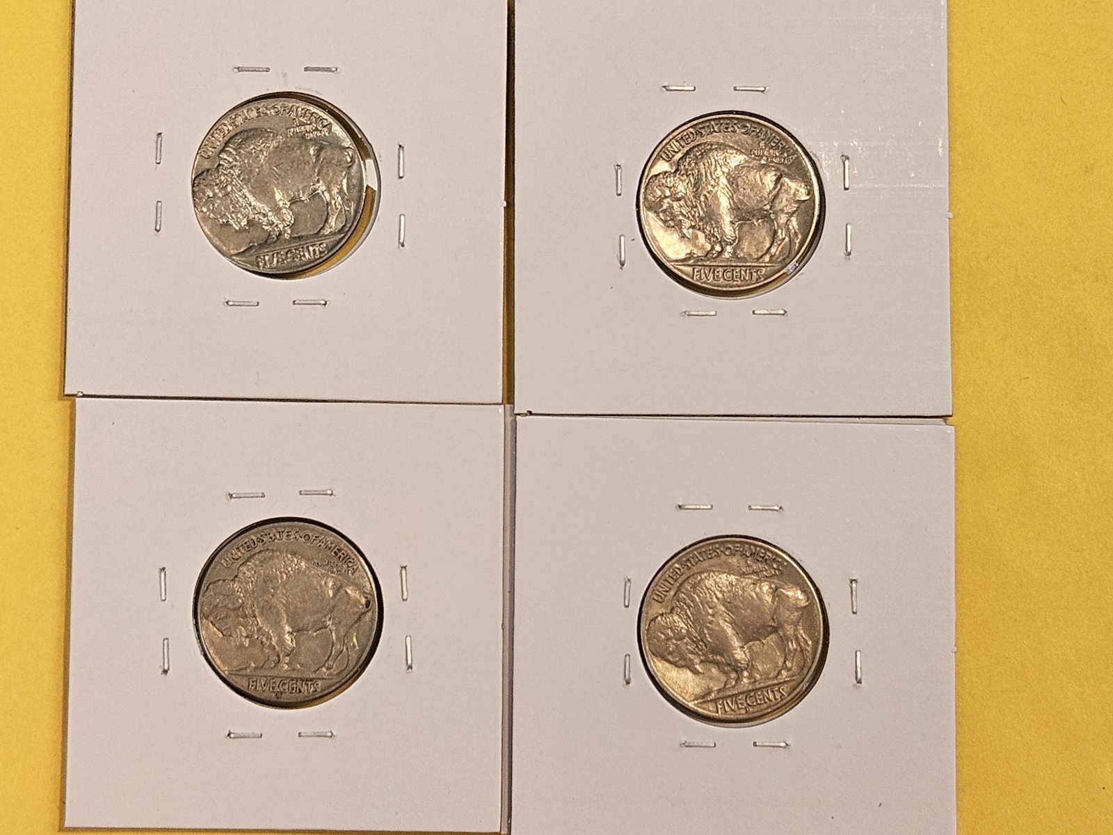 Four nicer AU-UNC Buffalo Nickels - 6