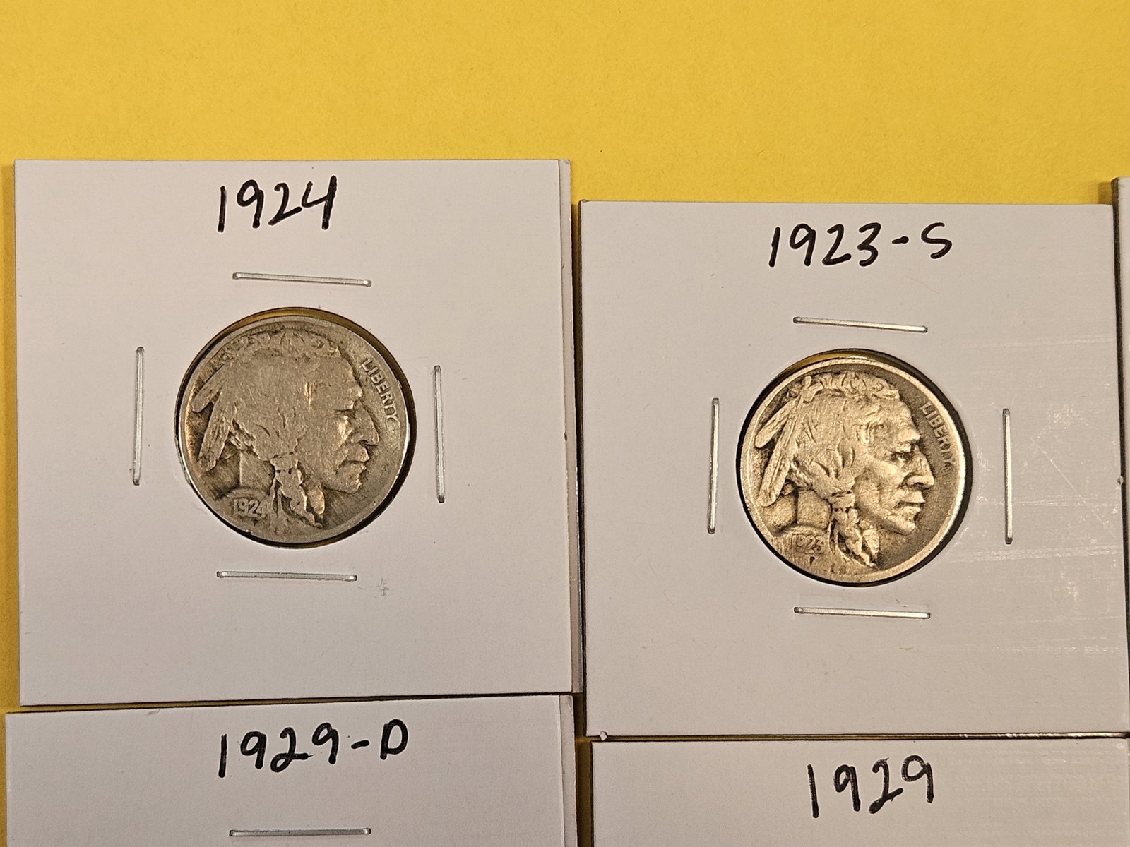 Seven mixed Buffalo Nickels from the 1920's - 2