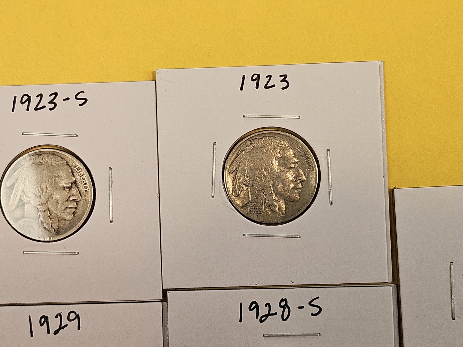 Seven mixed Buffalo Nickels from the 1920's - 3