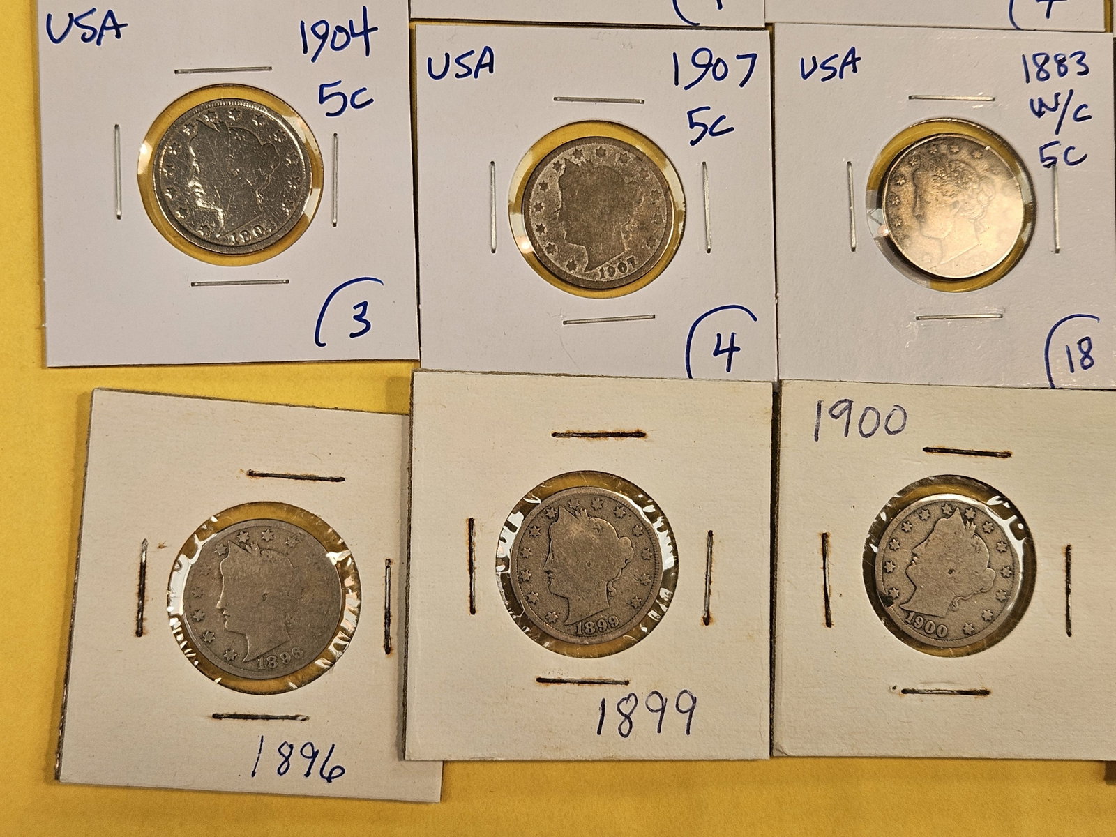 Twenty mixed Liberty "V" Nickels - 5