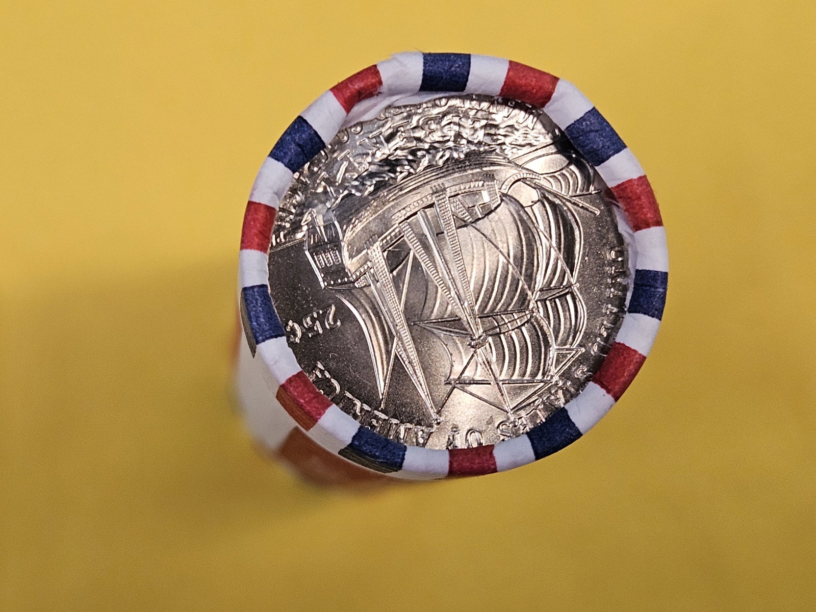 * Original GEM Brilliant Uncirculated Mint-Wrapped Roll of 2026-P Quarters - 3