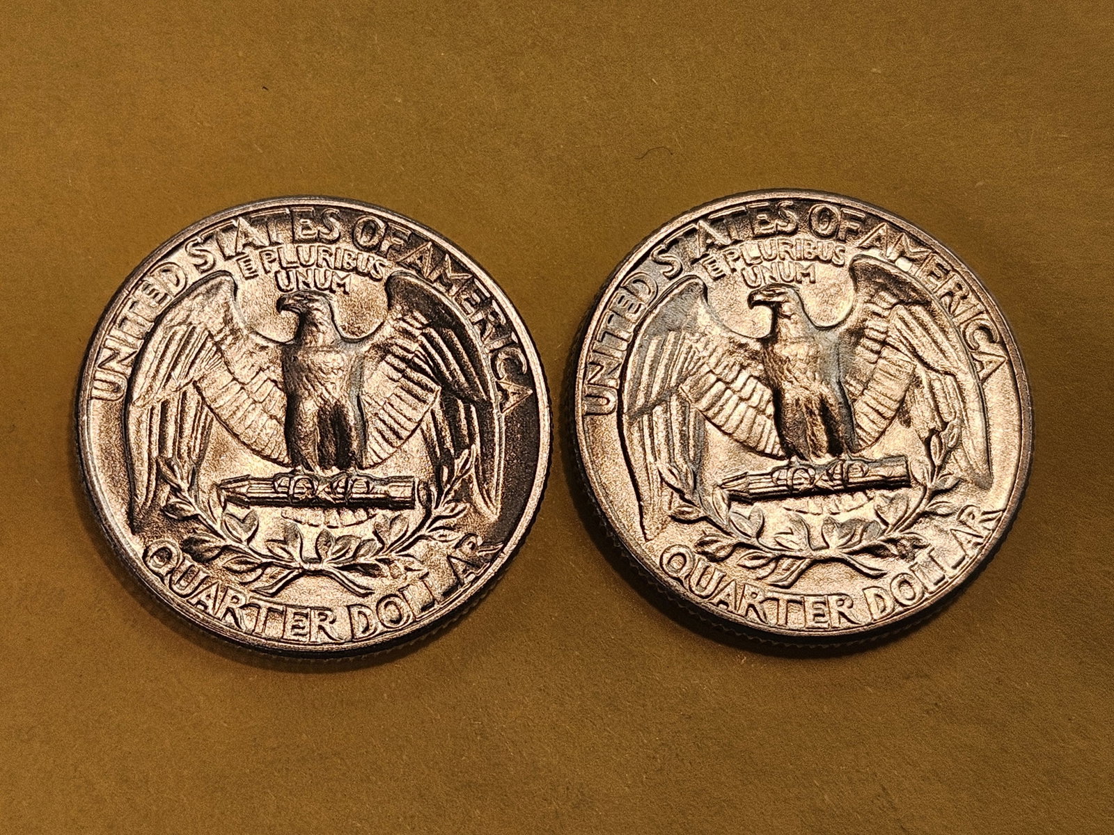 Two GEM Brilliant Uncirculated silver Washington Quarters - 4