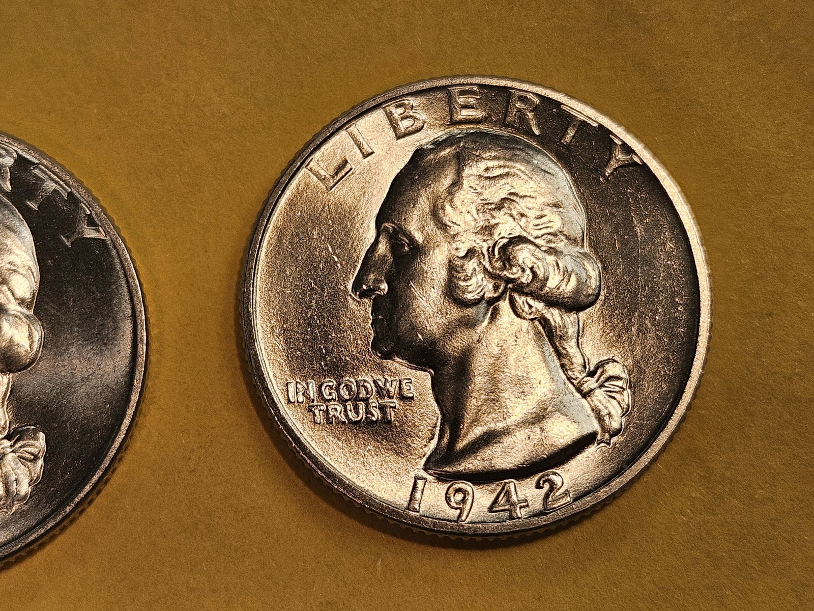 Two GEM Brilliant Uncirculated 1942 Washington Quarters - 4
