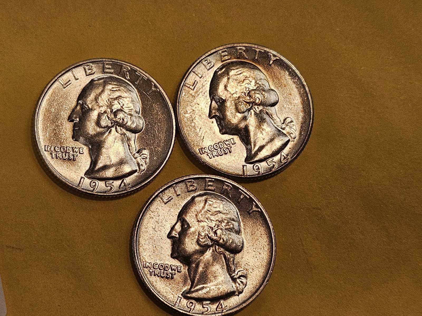 Three Choice Brilliant Uncirculated silver Washington Quarters - 3
