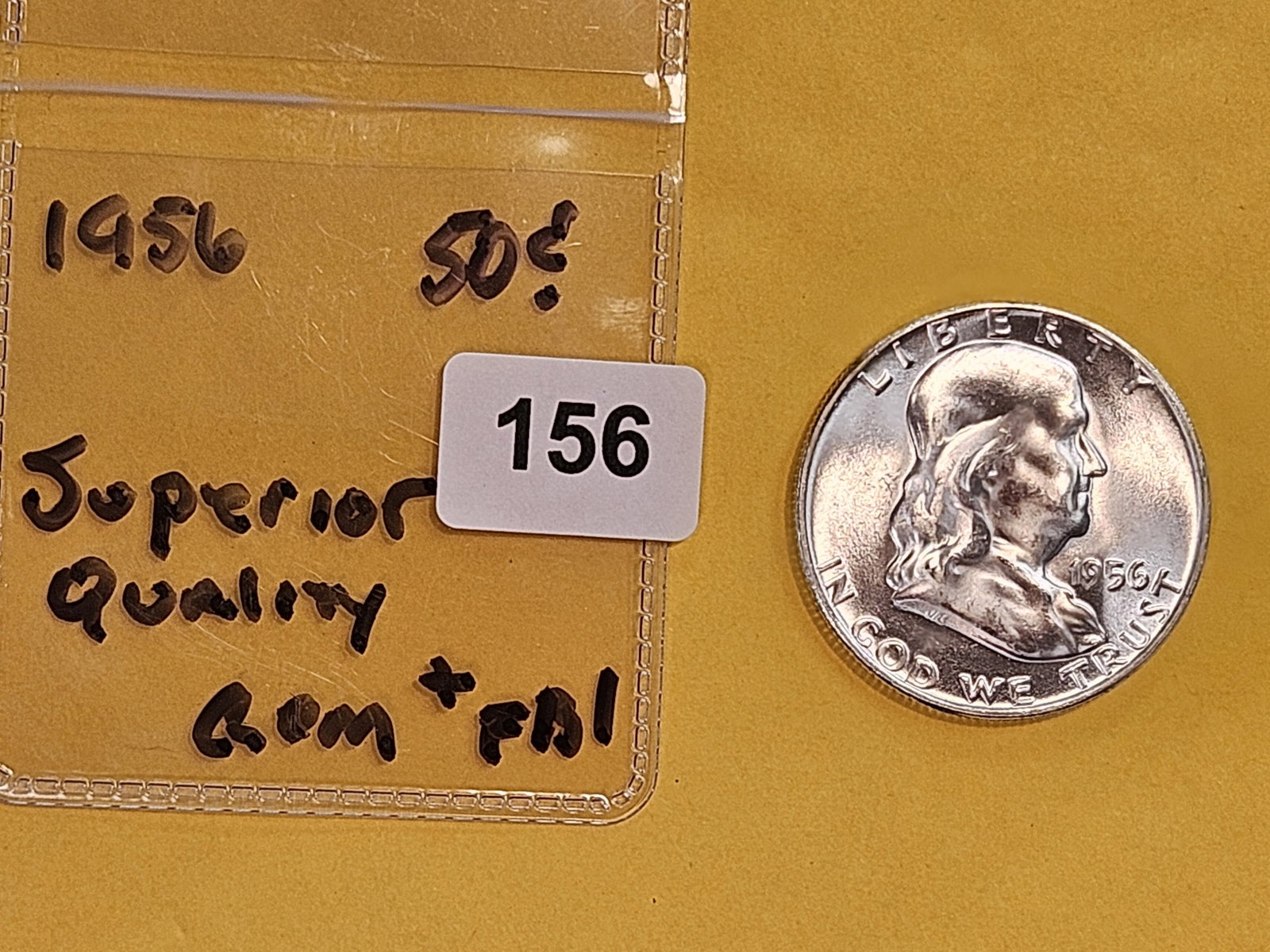 GEM Brilliant Uncirculated plus 1956 Franklin Half Dollar FBL - 2