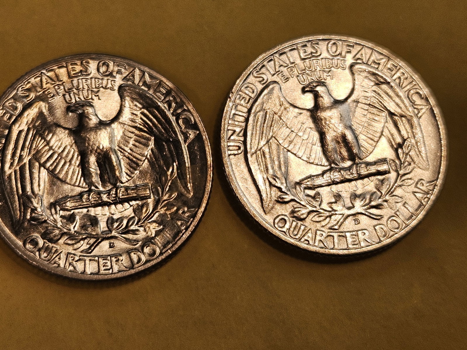 Two Choice Brilliant Uncirculated Plus silver Washington Quarters - 4