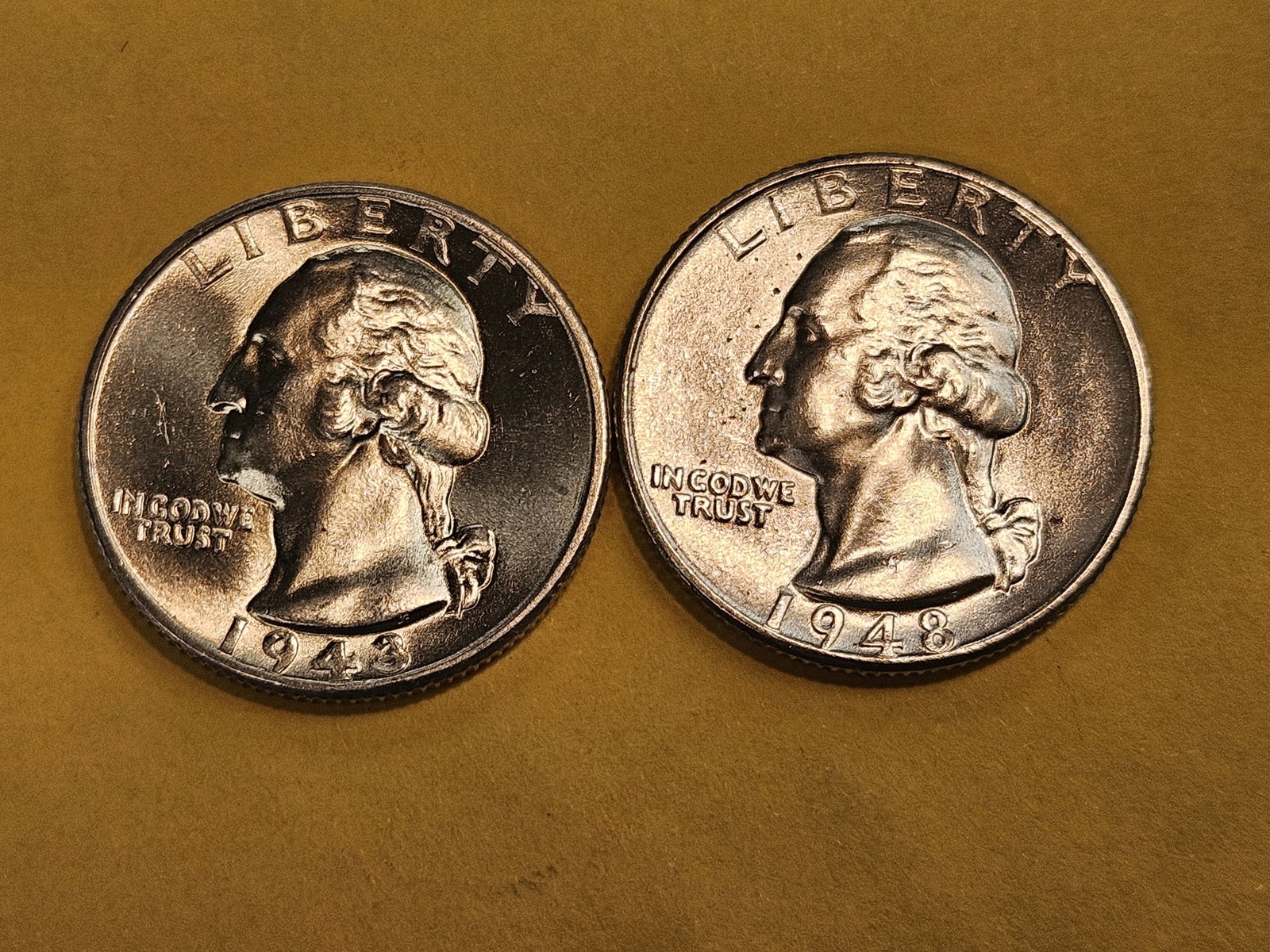 Two Very Choice Brilliant Uncirculated silver Washington Quarters - 3