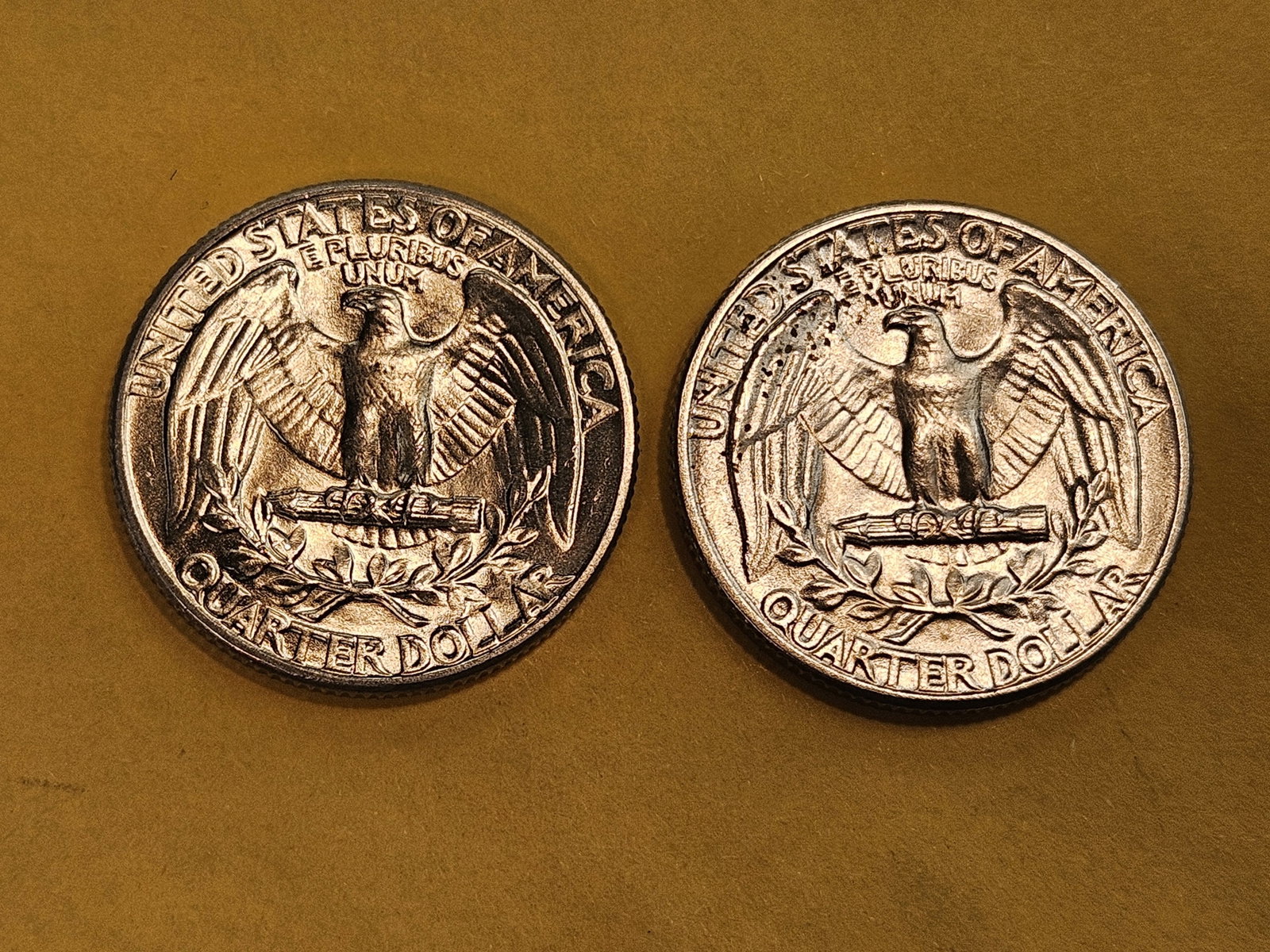 Two Very Choice Brilliant Uncirculated silver Washington Quarters - 4