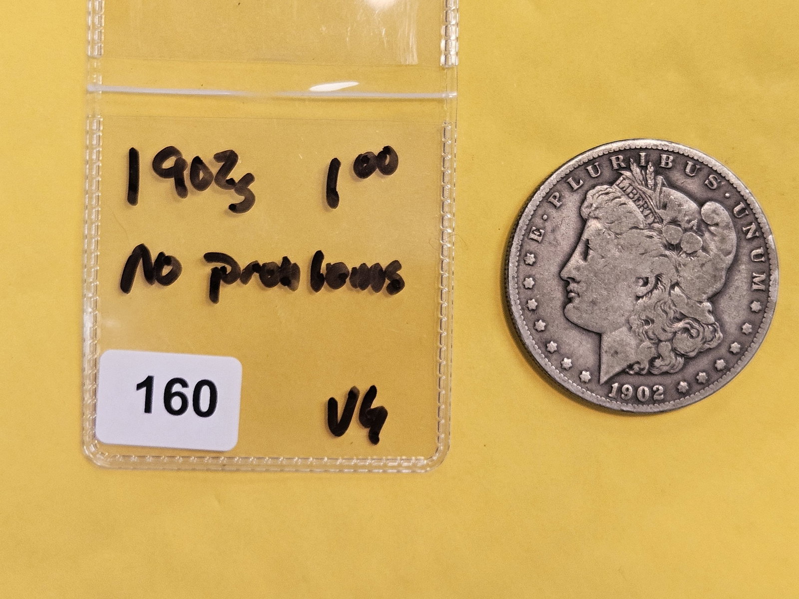 * Semi-Key 1902-S Morgan silver Dollar in Very Good - 2