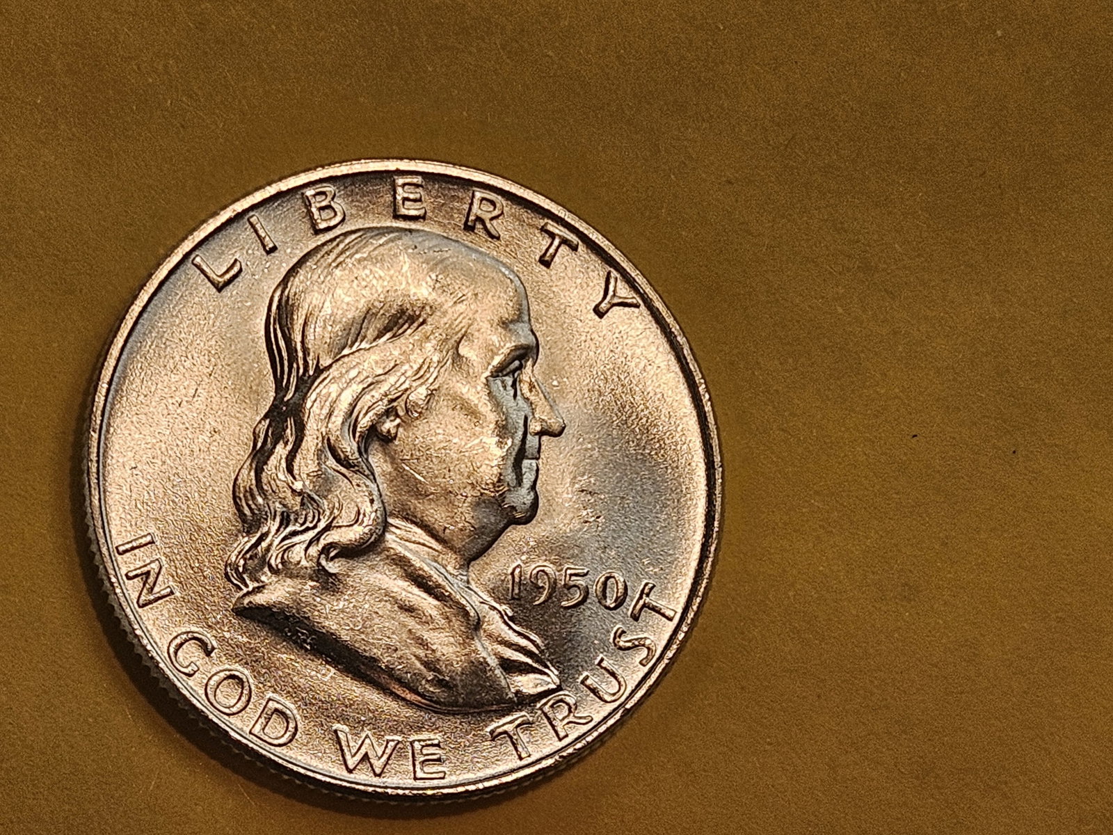 Very Choice Brilliant Uncirculated 1950-D Franklin Half Dollar FBL - 4