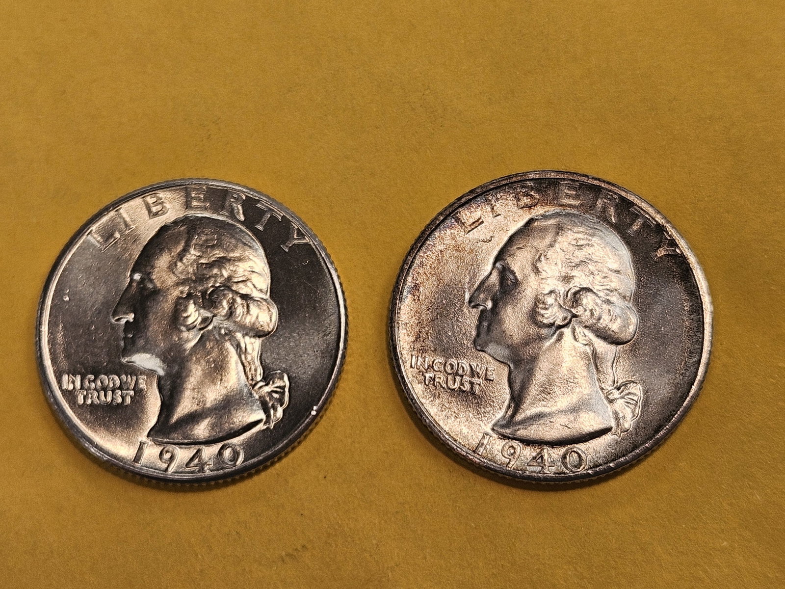 Very Choice and GEM Brilliant Uncirculated silver Washington Quarters - 3