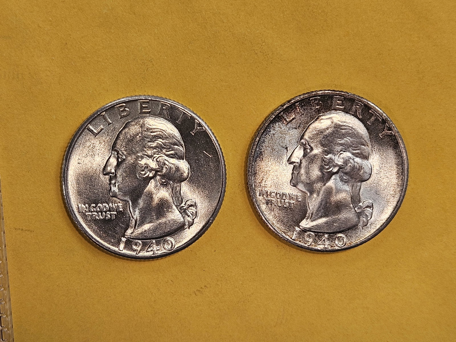 Very Choice and GEM Brilliant Uncirculated silver Washington Quarters - 4