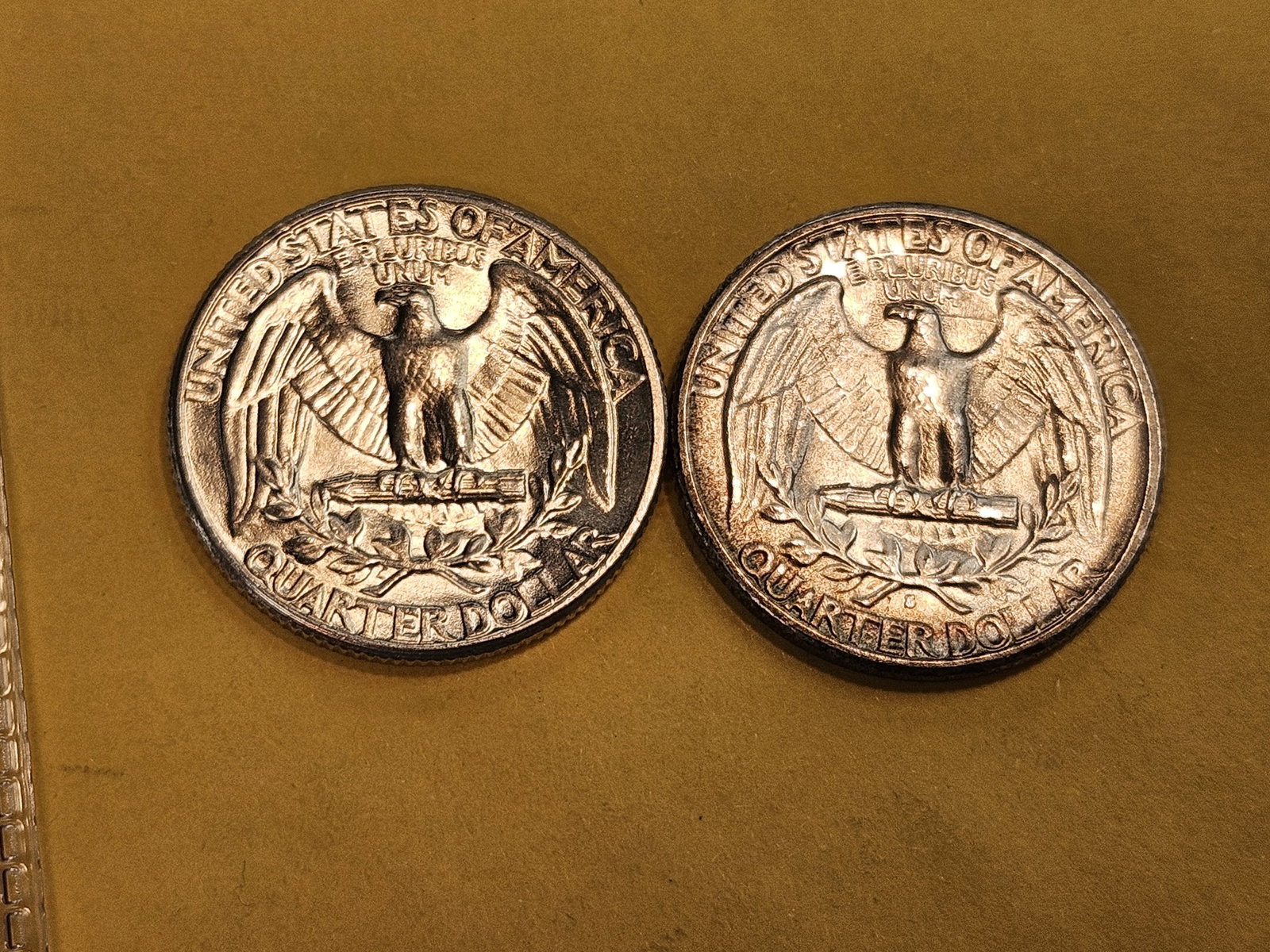 Very Choice and GEM Brilliant Uncirculated silver Washington Quarters - 5