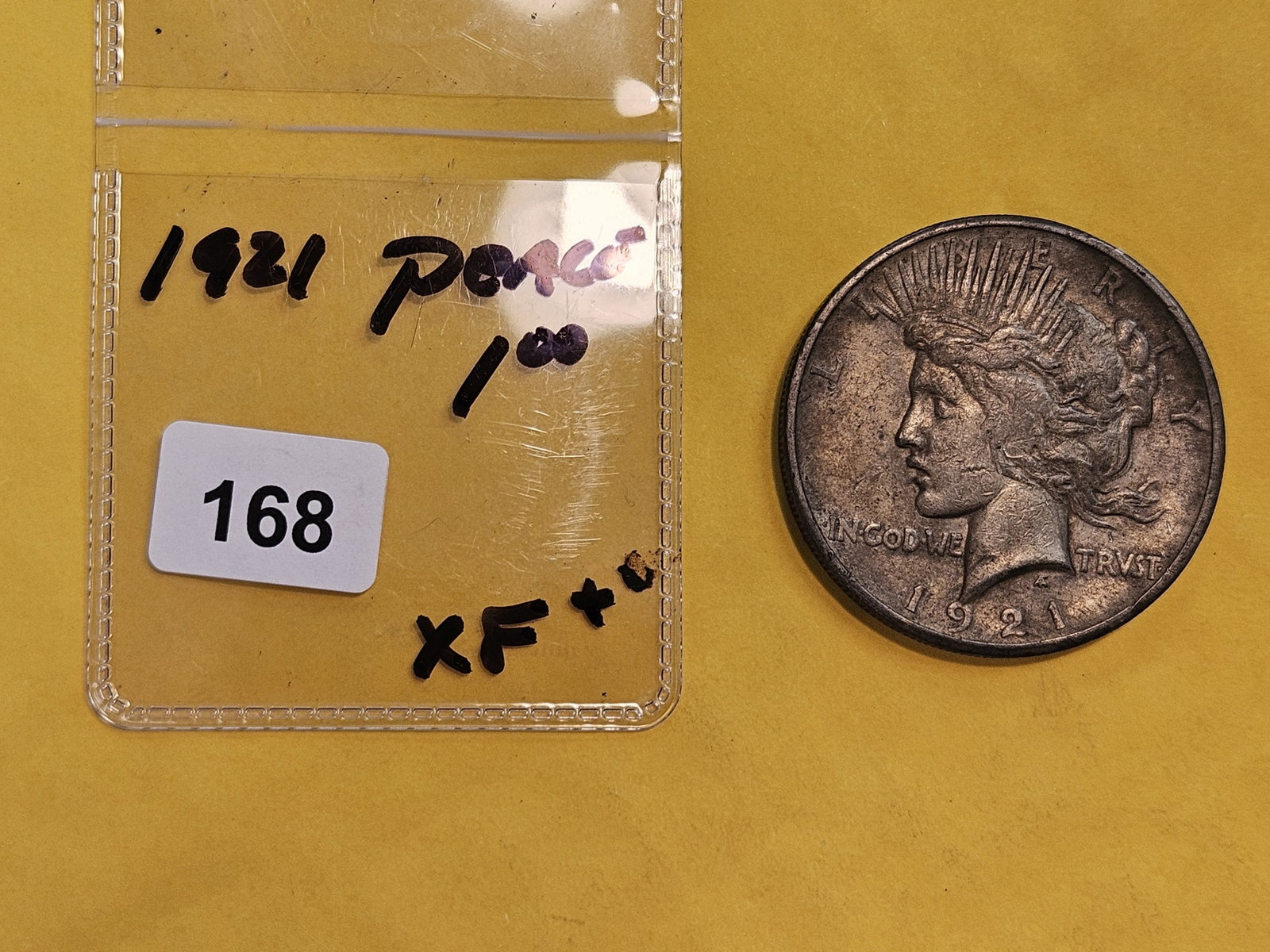 ** KEY DATE ** 1921 Peace Silver Dollar in Extra Fine Plus - 2