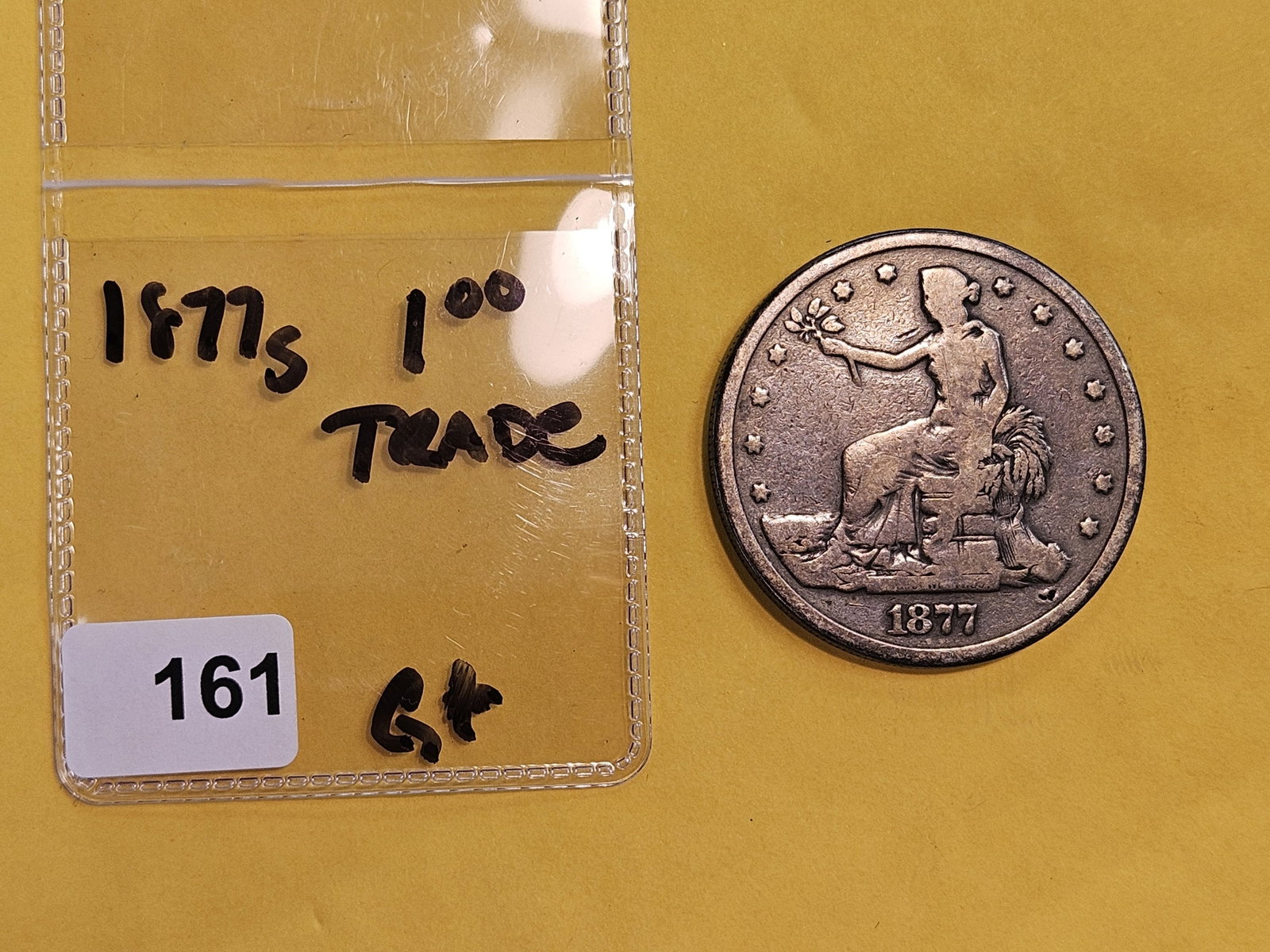 1877-S Trade silver Dollar in Good plus - 2