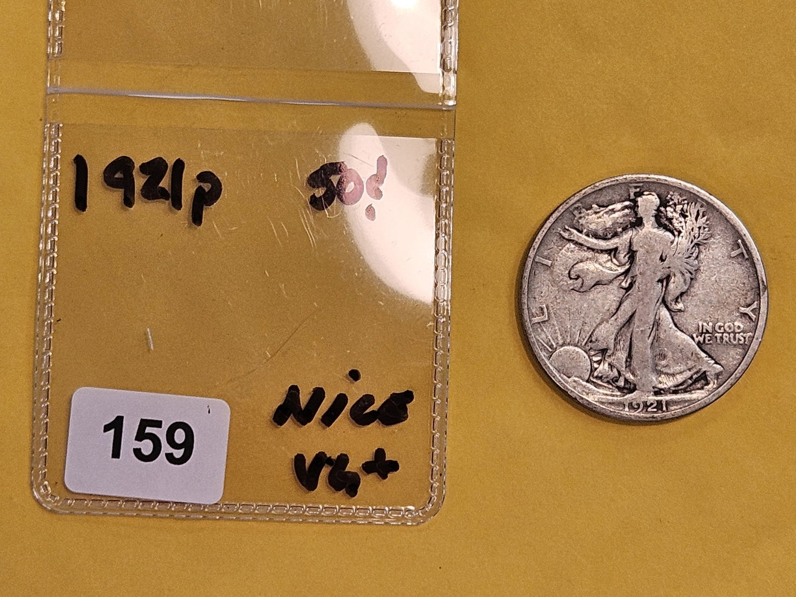 * KEY DATE * 1921 Walking Liberty silver Half Dollar - 2