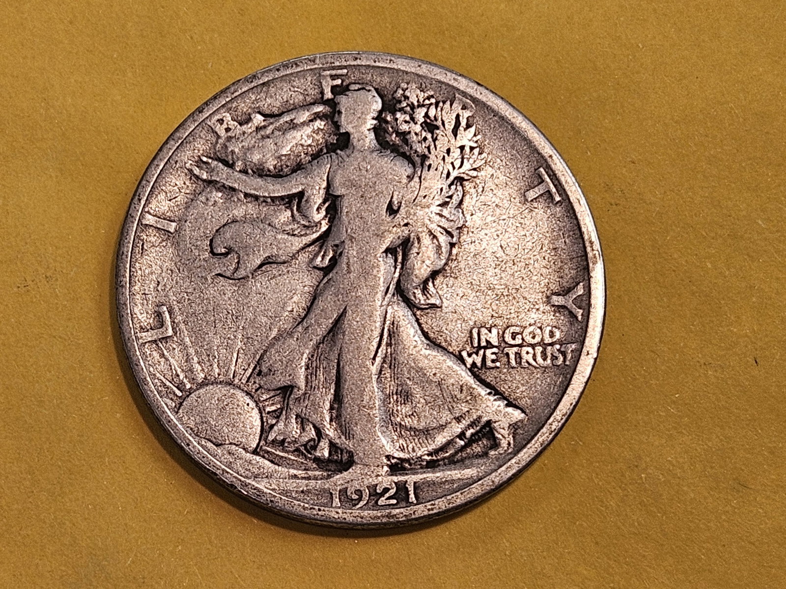 * KEY DATE * 1921 Walking Liberty silver Half Dollar - 3