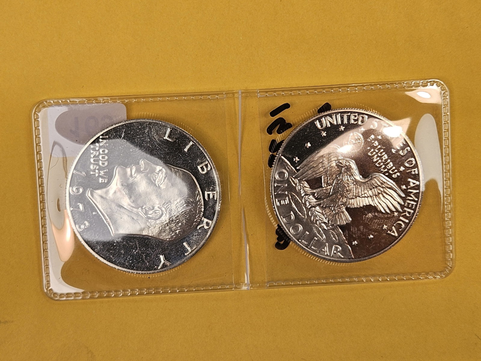 Two KEY DATE 1973-S GEM Proof Deep Cameo Silver Eisenhower Dollars - 3