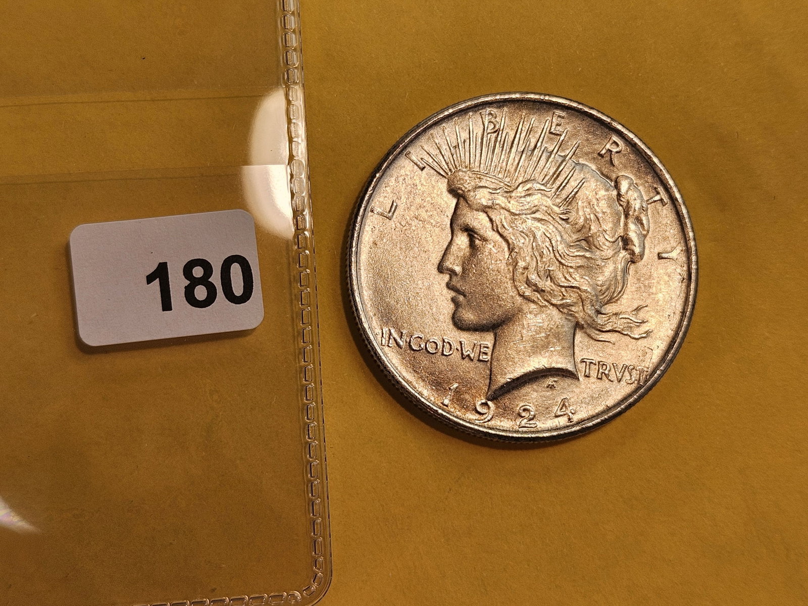 Very Choice Brilliant Uncirculated 1924 Peace Silver Dollar - 2