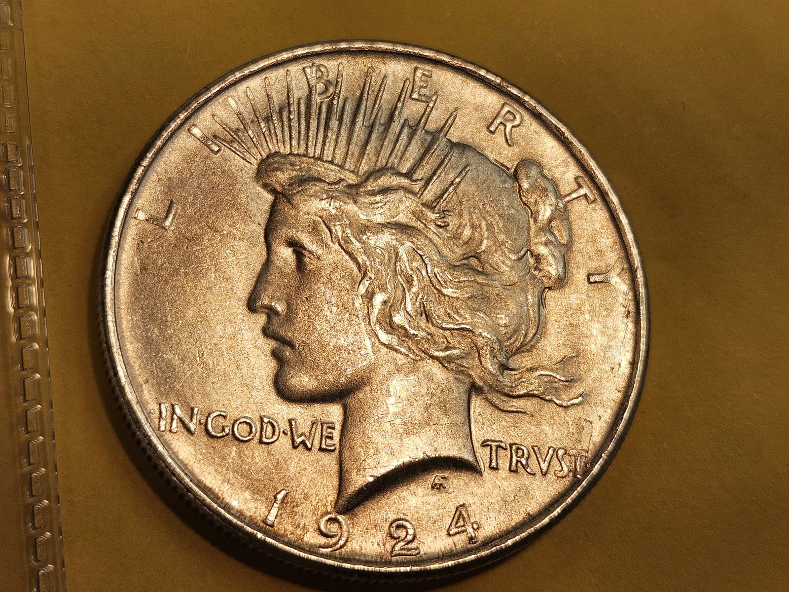 Very Choice Brilliant Uncirculated 1924 Peace Silver Dollar - 3